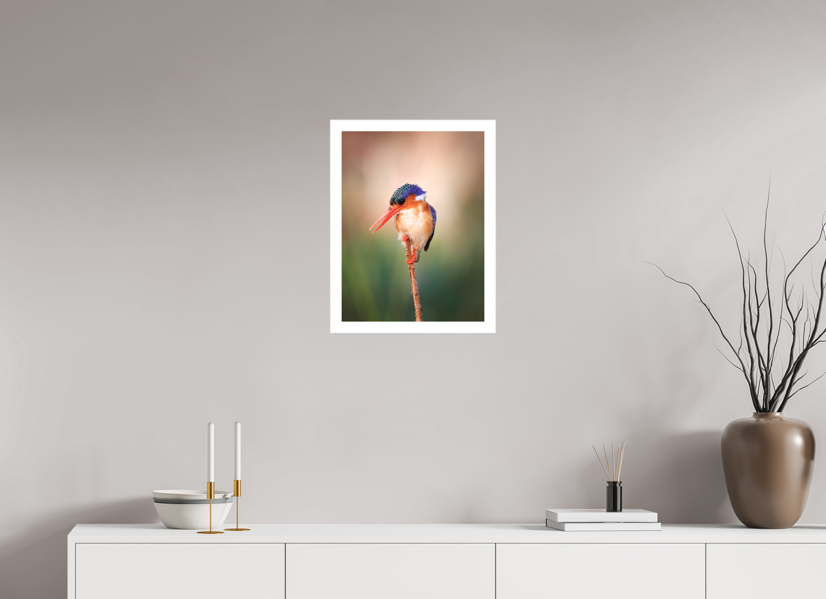 15 x 20″, Fine Art Bonded Acrylic Chobe River Kingfisher