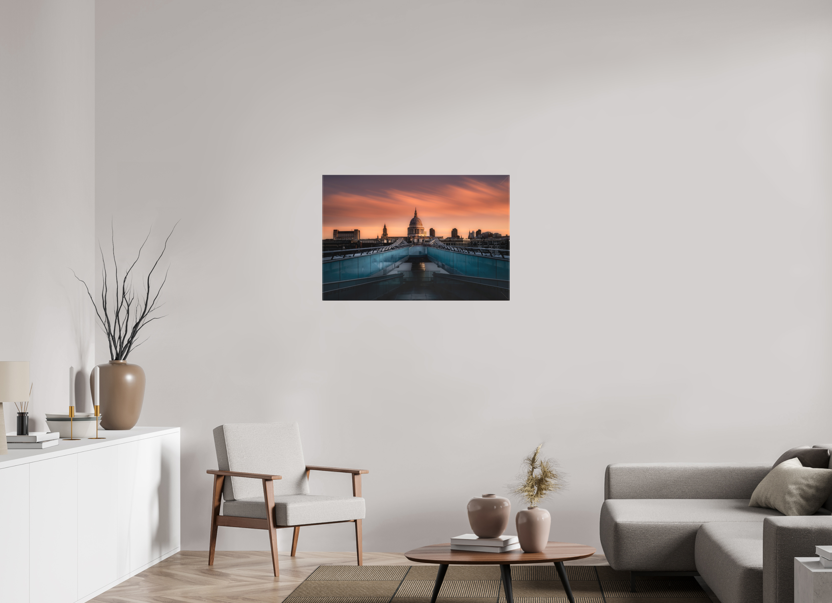 36 x 24″, Fine Art Textile Sunrise Over St. Paul's Cathedral
