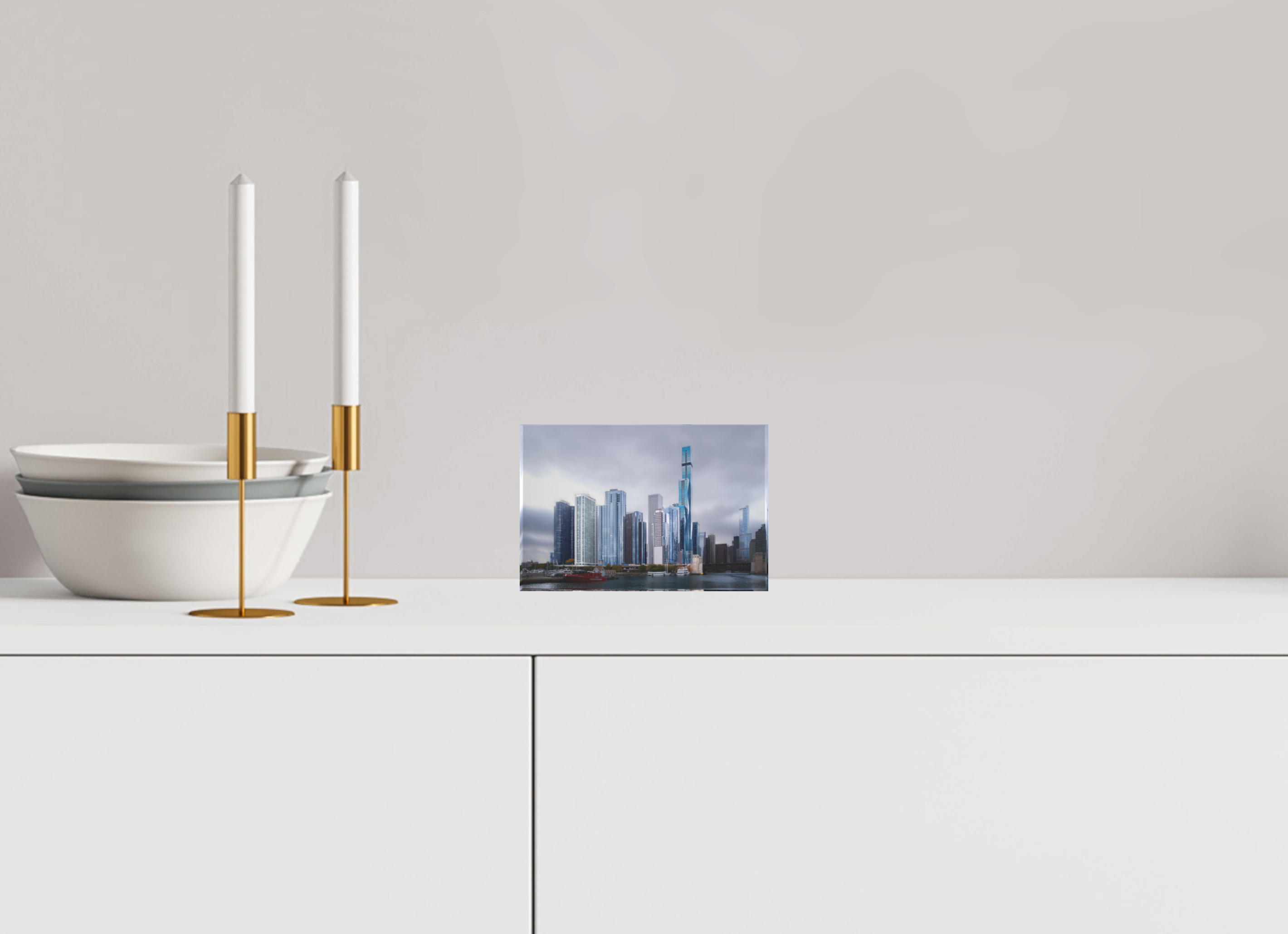 6 x 4″, Acrylic Block Gift Set Tomorrow Land — the Chicago Skyline