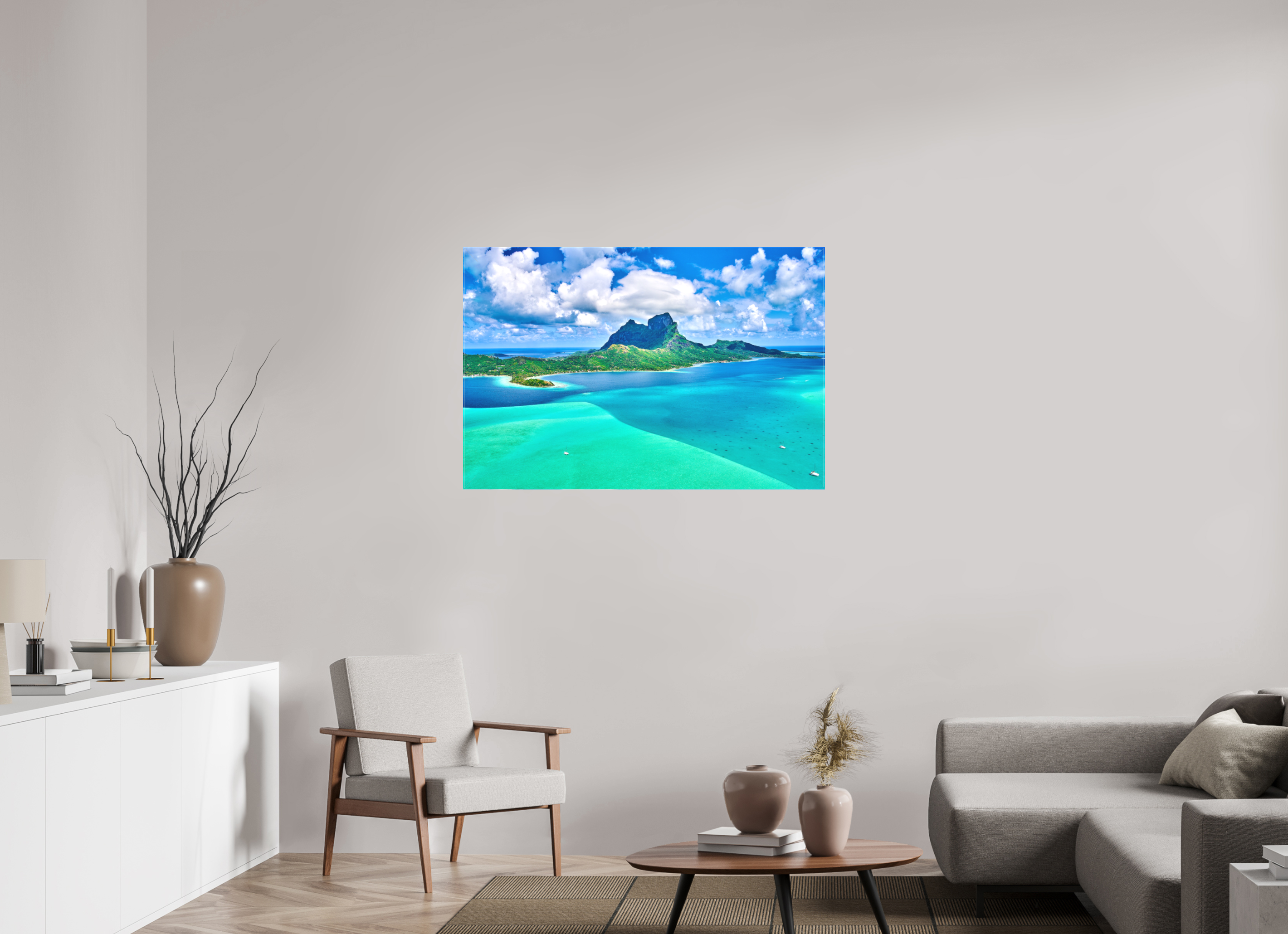 45 x 30″, Fine Art Textile Above Paradise