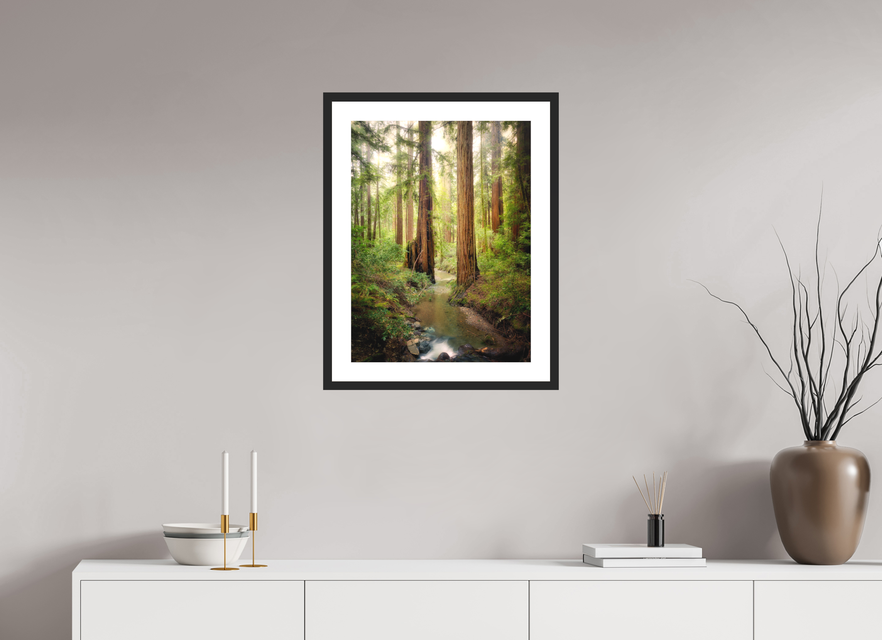 18 x 24″, Passe-Partout Black Frame Armstrong Woods III: Columnas
