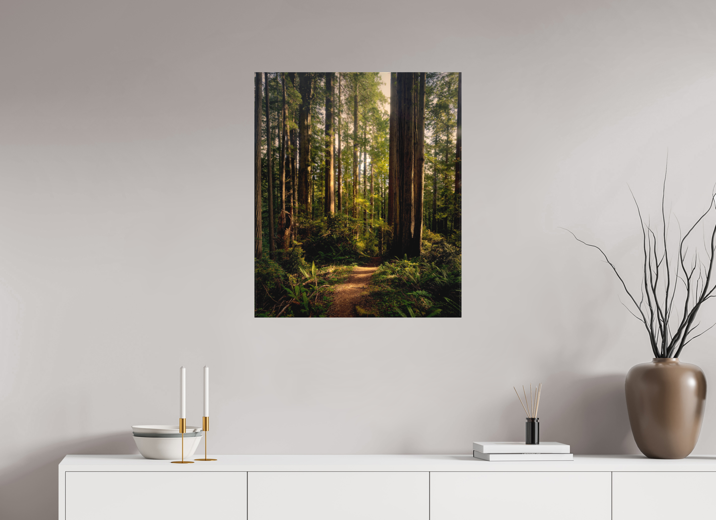 24 x 28.5″, Fine Art Textile "I went to the woods . . .."