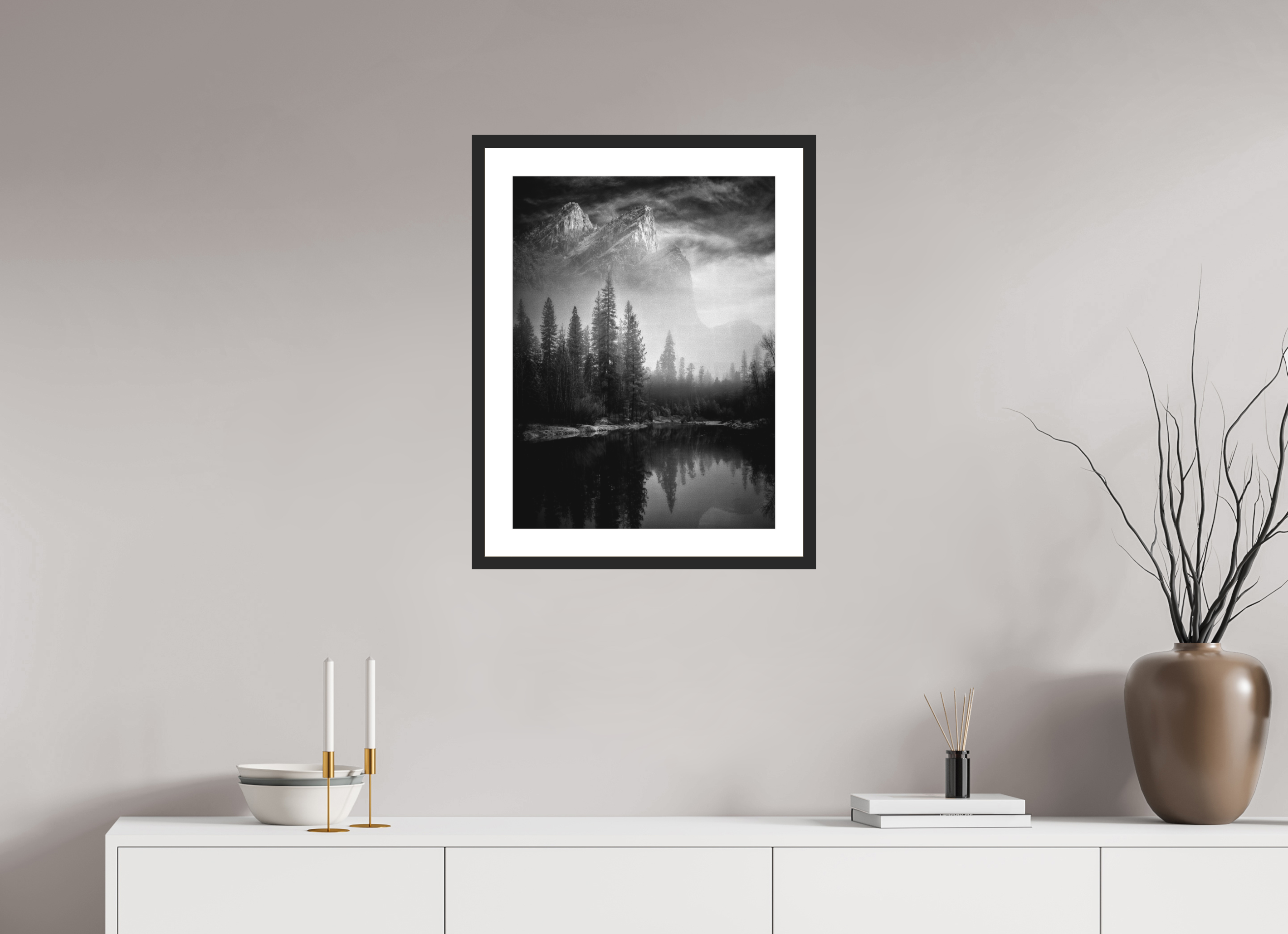 18 x 24″, Passe-Partout Black Frame Leviathans II: Light & Shadow