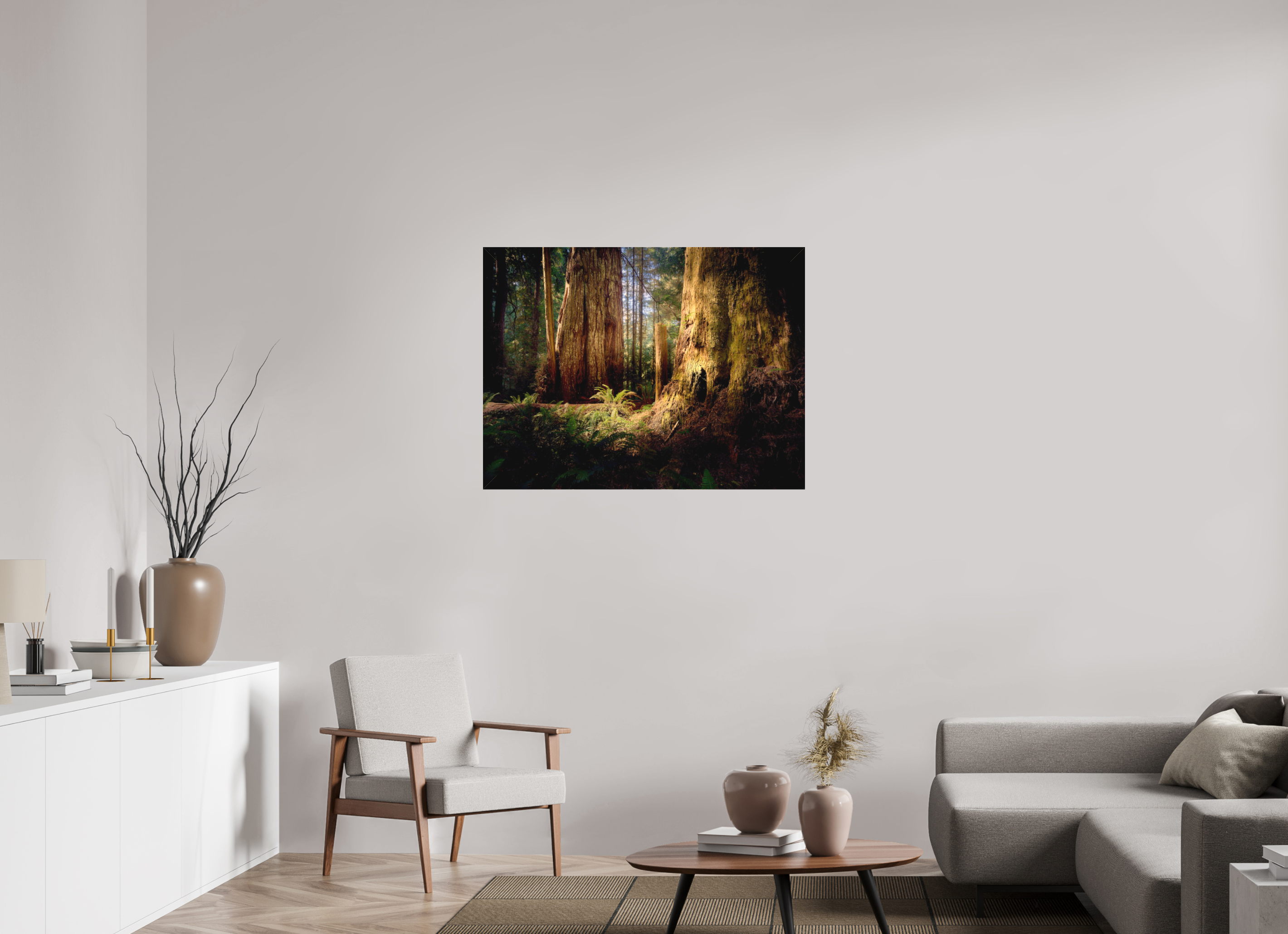 40 x 30″, Fine Art Textile Parvus: A Redwood Perspective