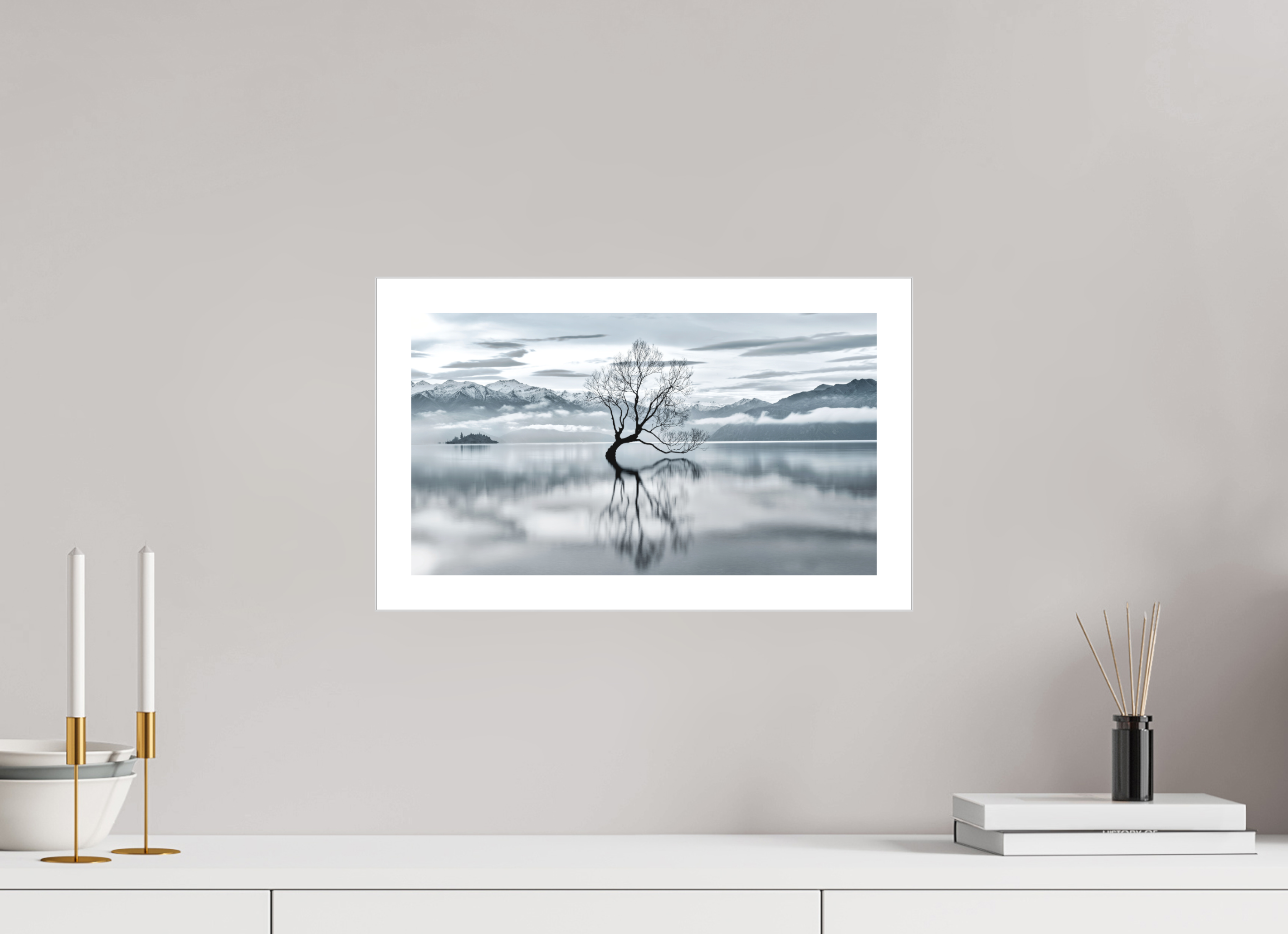 16 x 9″, Fine Art Bonded Acrylic Wanaka III: Almost Monochrome