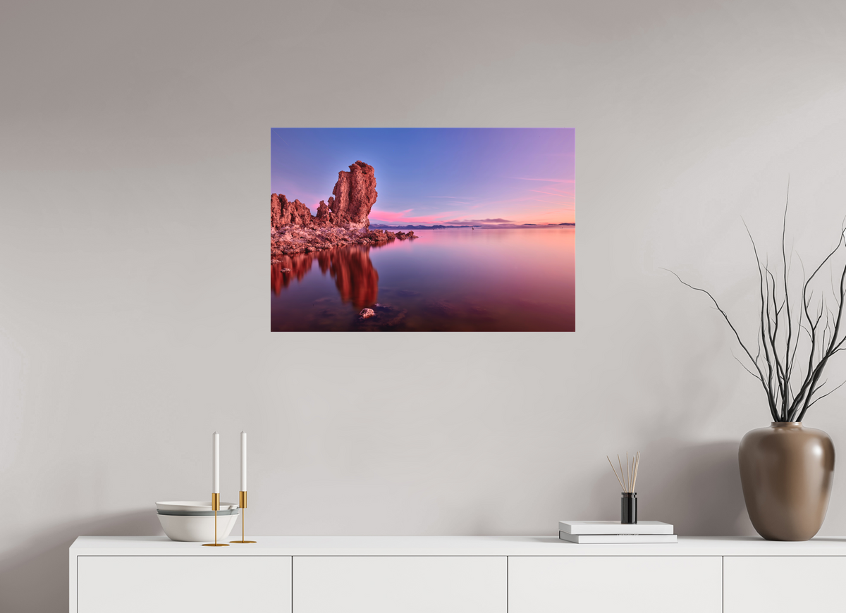 30 x 20″, Fine Art Textile Mono Lake: Tufa Dawn