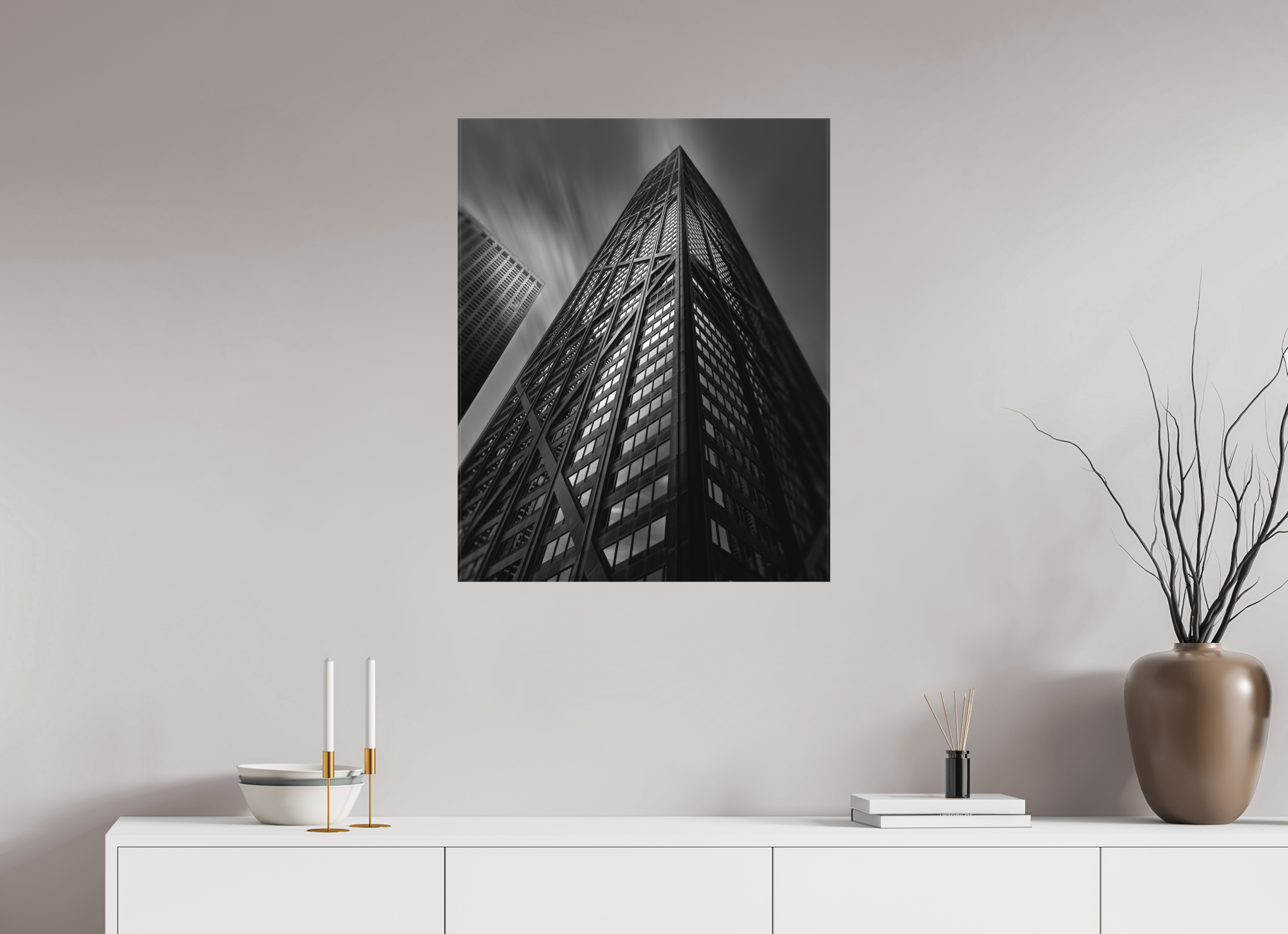 24 x 30″, Fine Art Textile Chicago's John Hancock Building