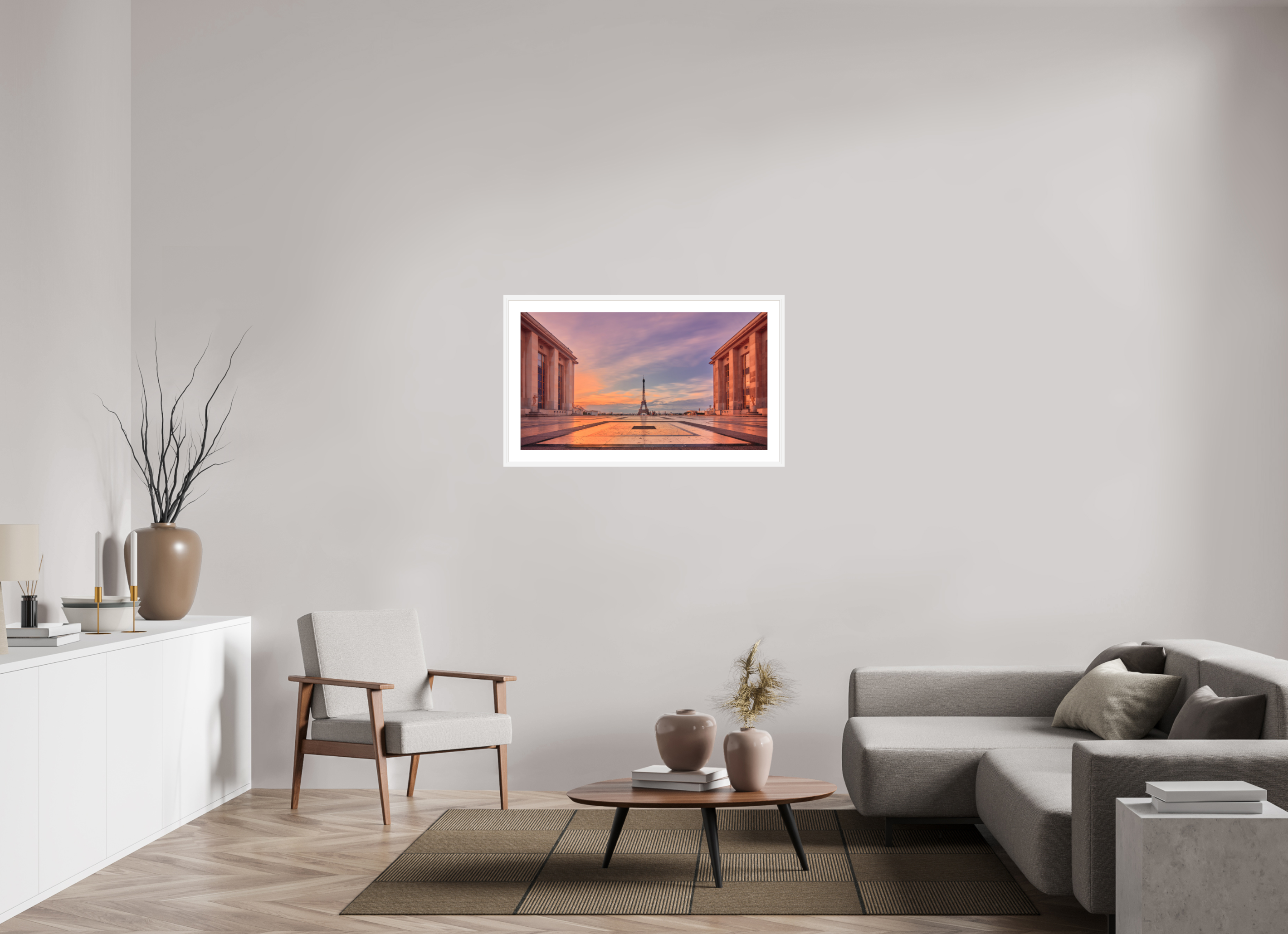 40 x 22.5″, Passe-Partout White Frame Trocadéro