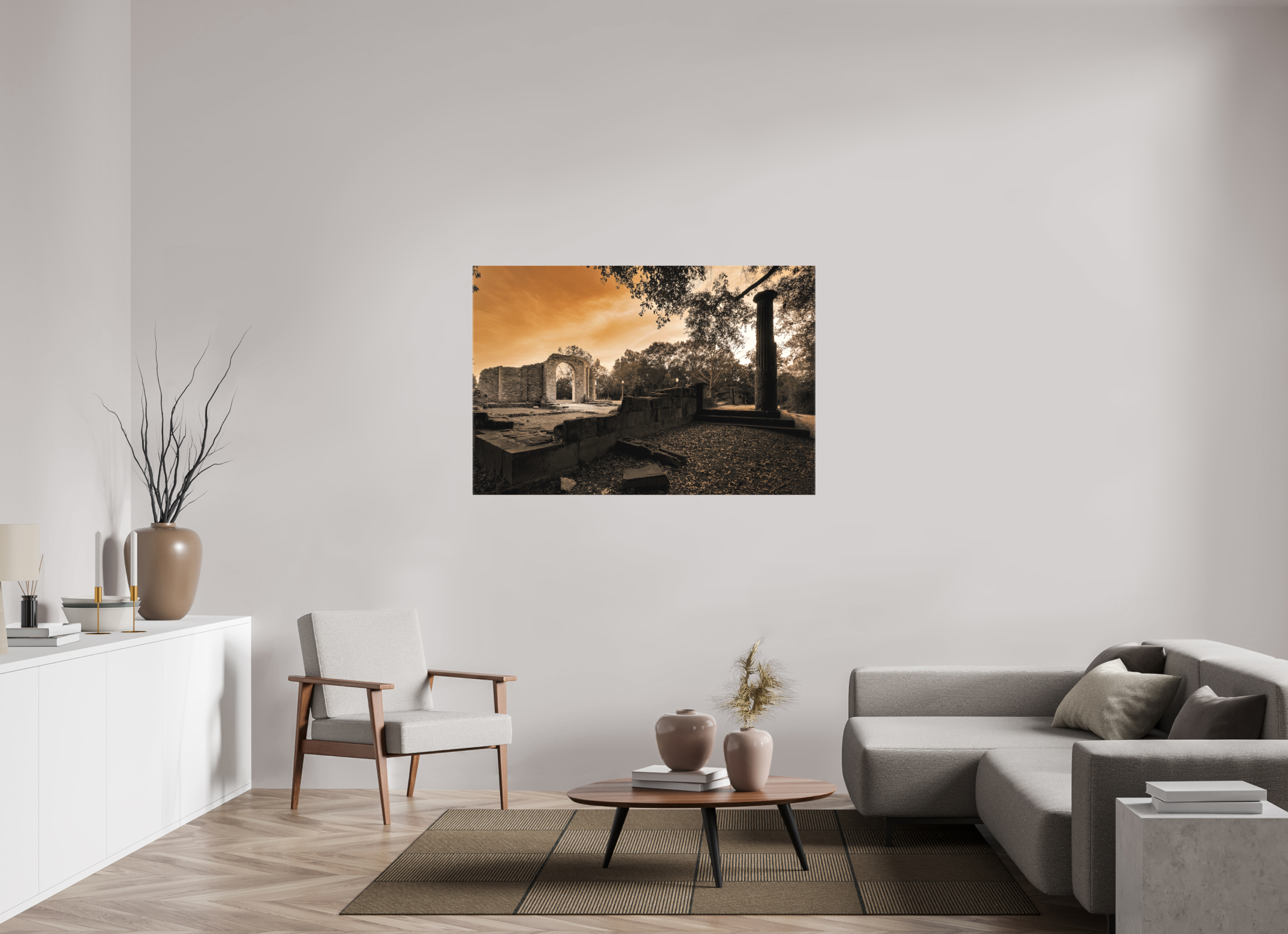 54 x 36″, Fine Art Textile Ruins