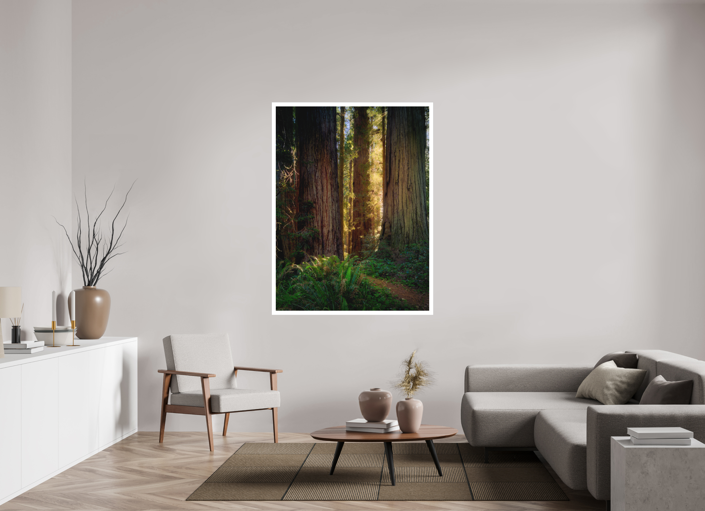 45 x 60″, Fine Art Bonded Acrylic Novaculata: Back to the Redwoods