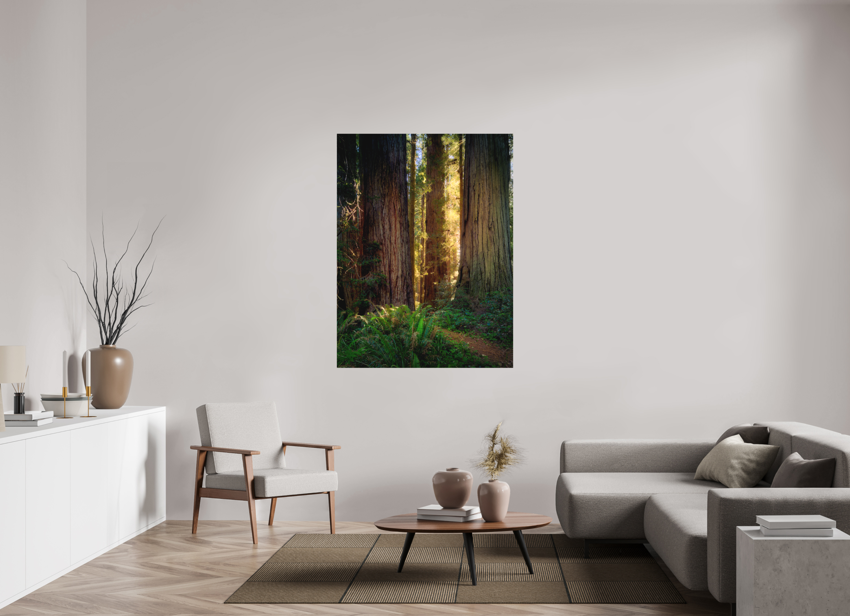 42 x 56″, Fine Art Textile Novaculata: Back to the Redwoods