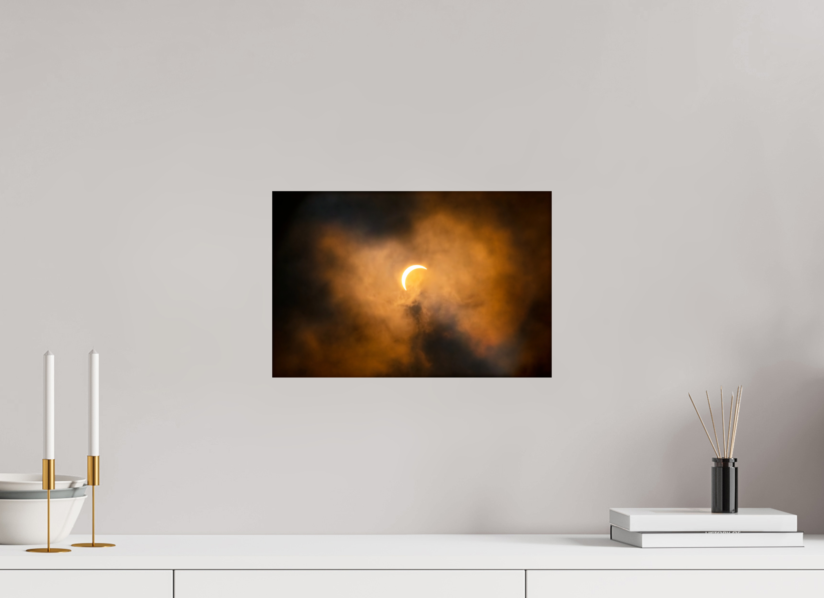15 x 10″, Giclée Alu-Dibond 2024 Eclipse: Crescent Sun