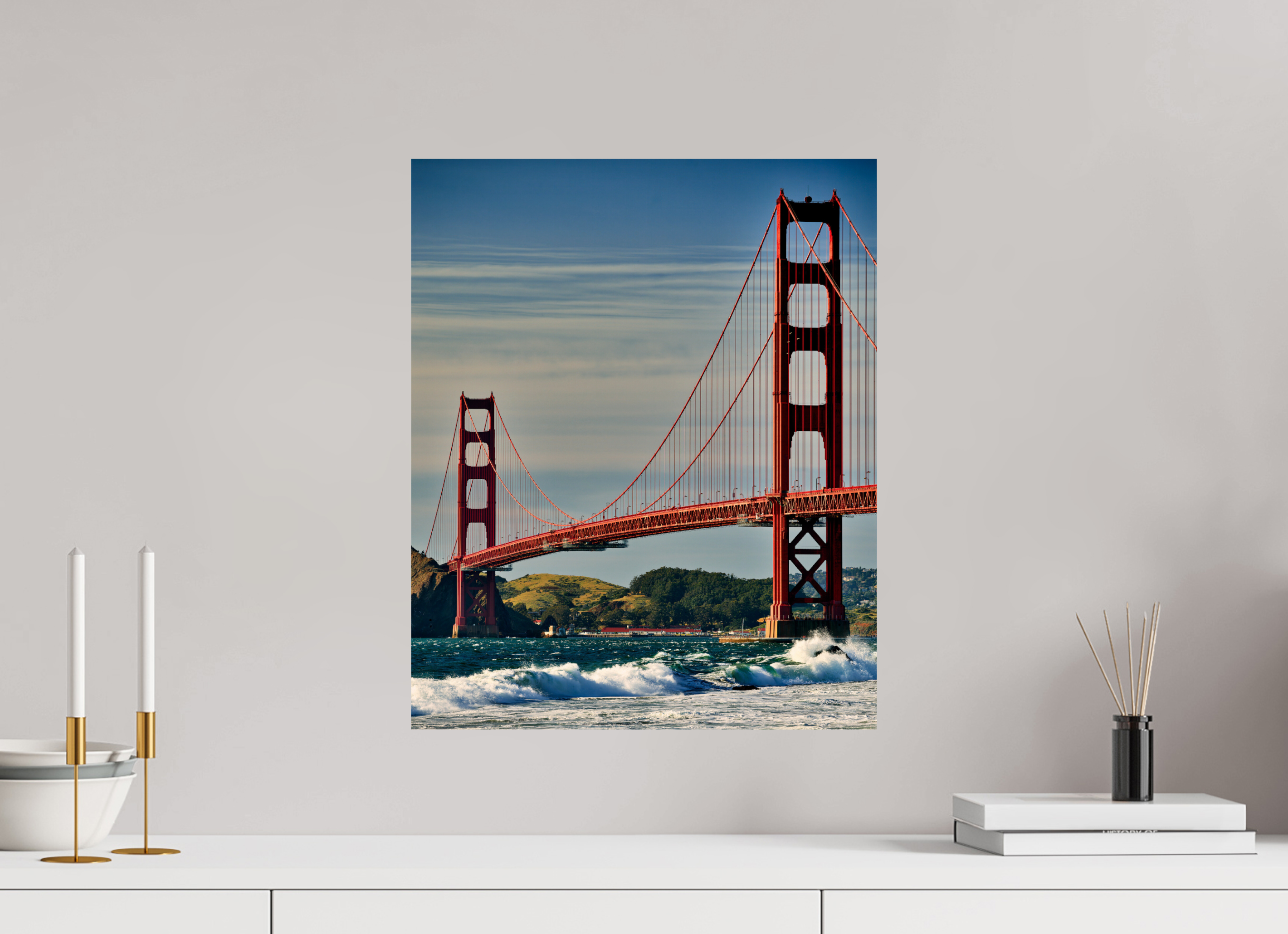 16 x 19.6″, Giclée Alu-Dibond Golden Gate II: Another Postcard View