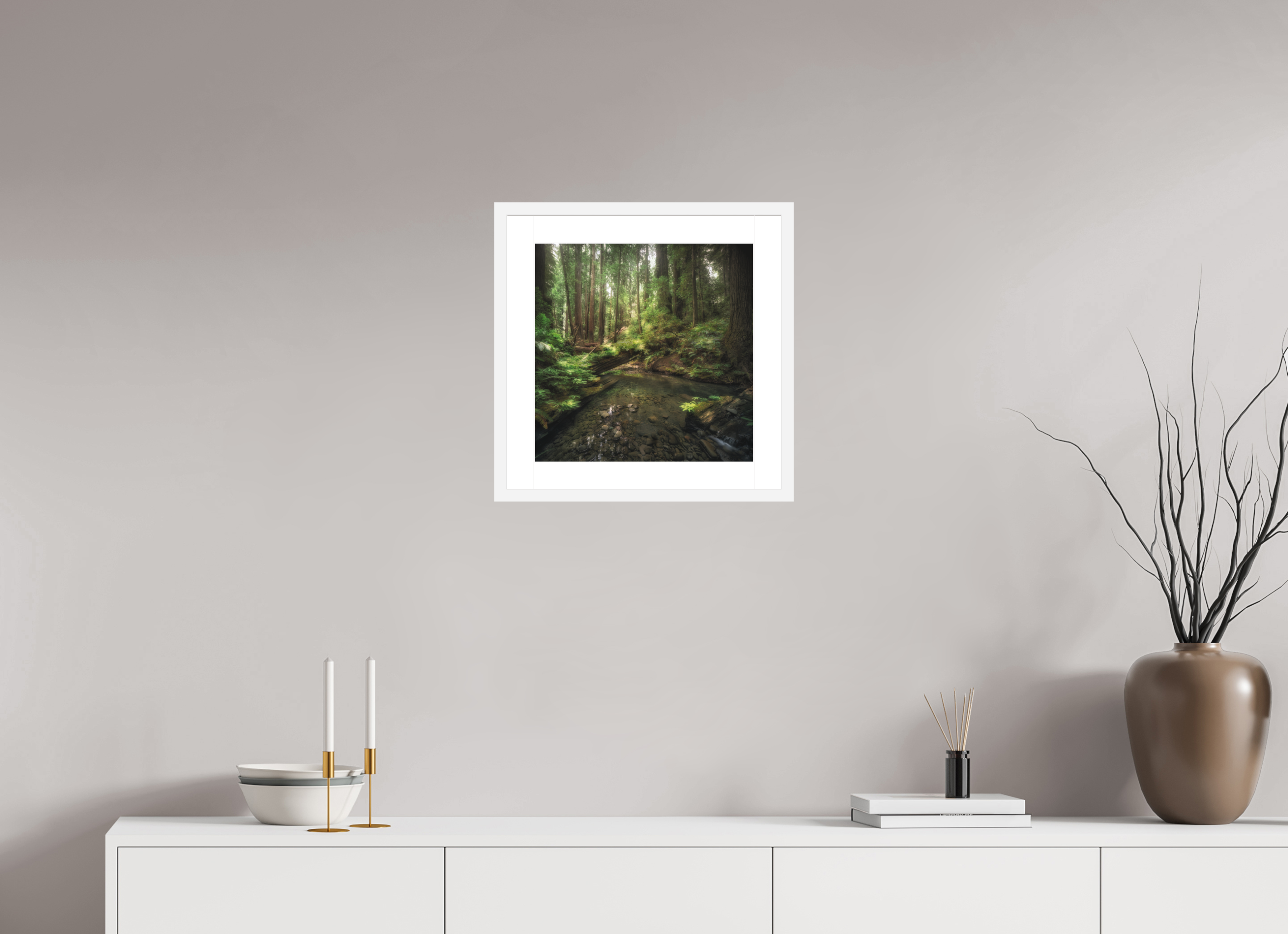 15 x 15″, Passe-Partout White Frame Decker Creek