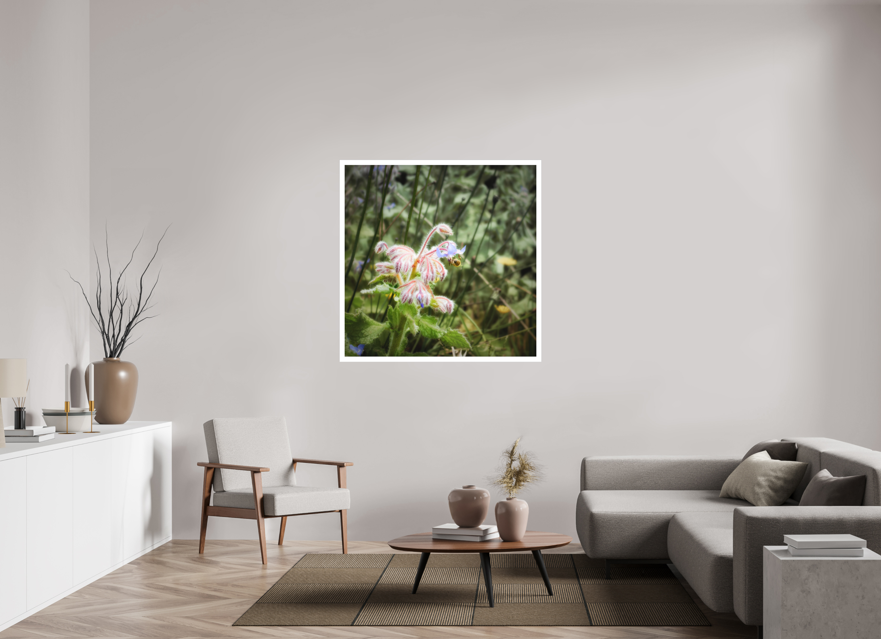 45 x 45″, Fine Art Bonded Acrylic Maui Honeybee Hard at Work