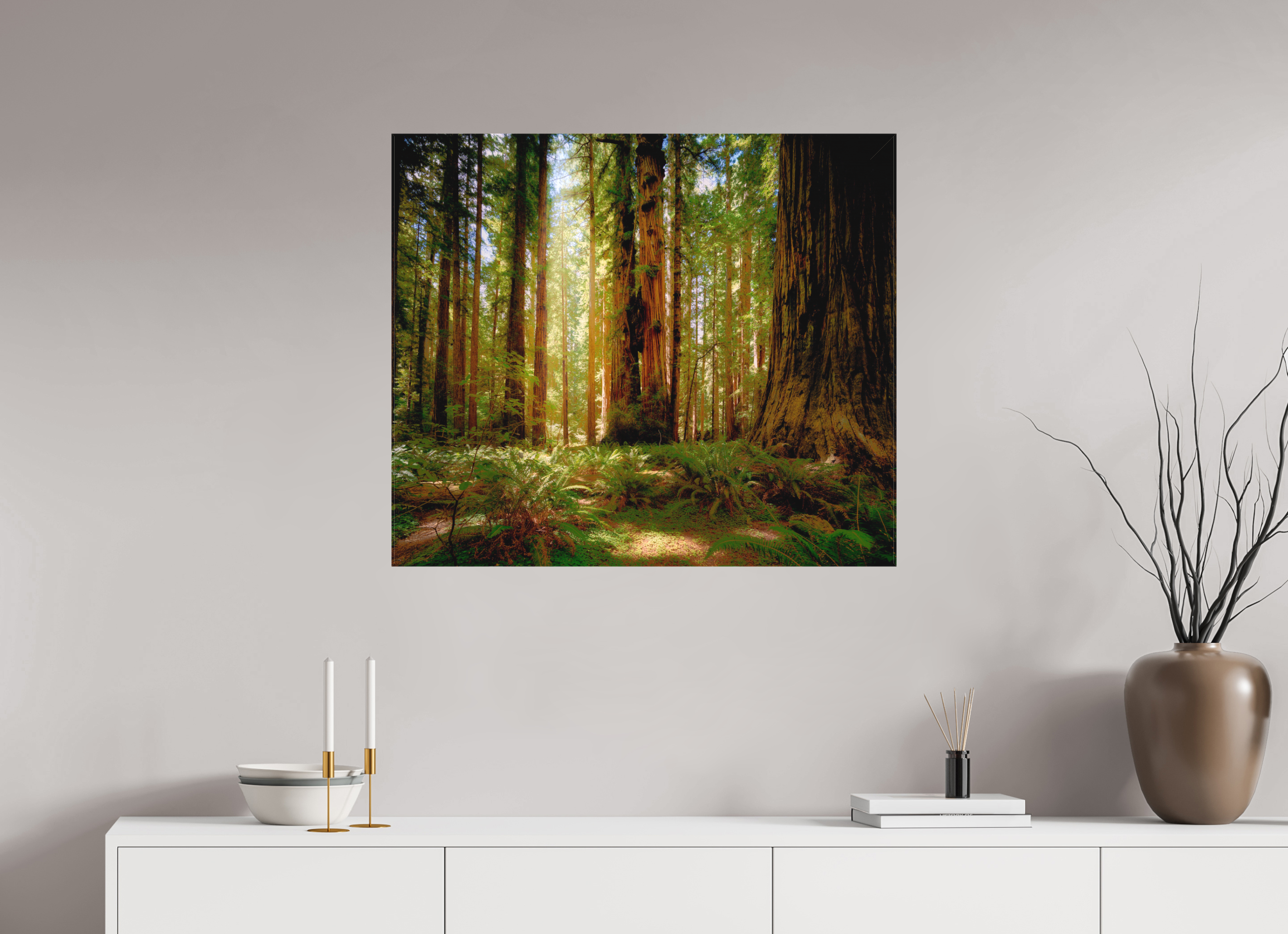32.7 x 28″, Fine Art Textile Life & Light Beneath the Giants