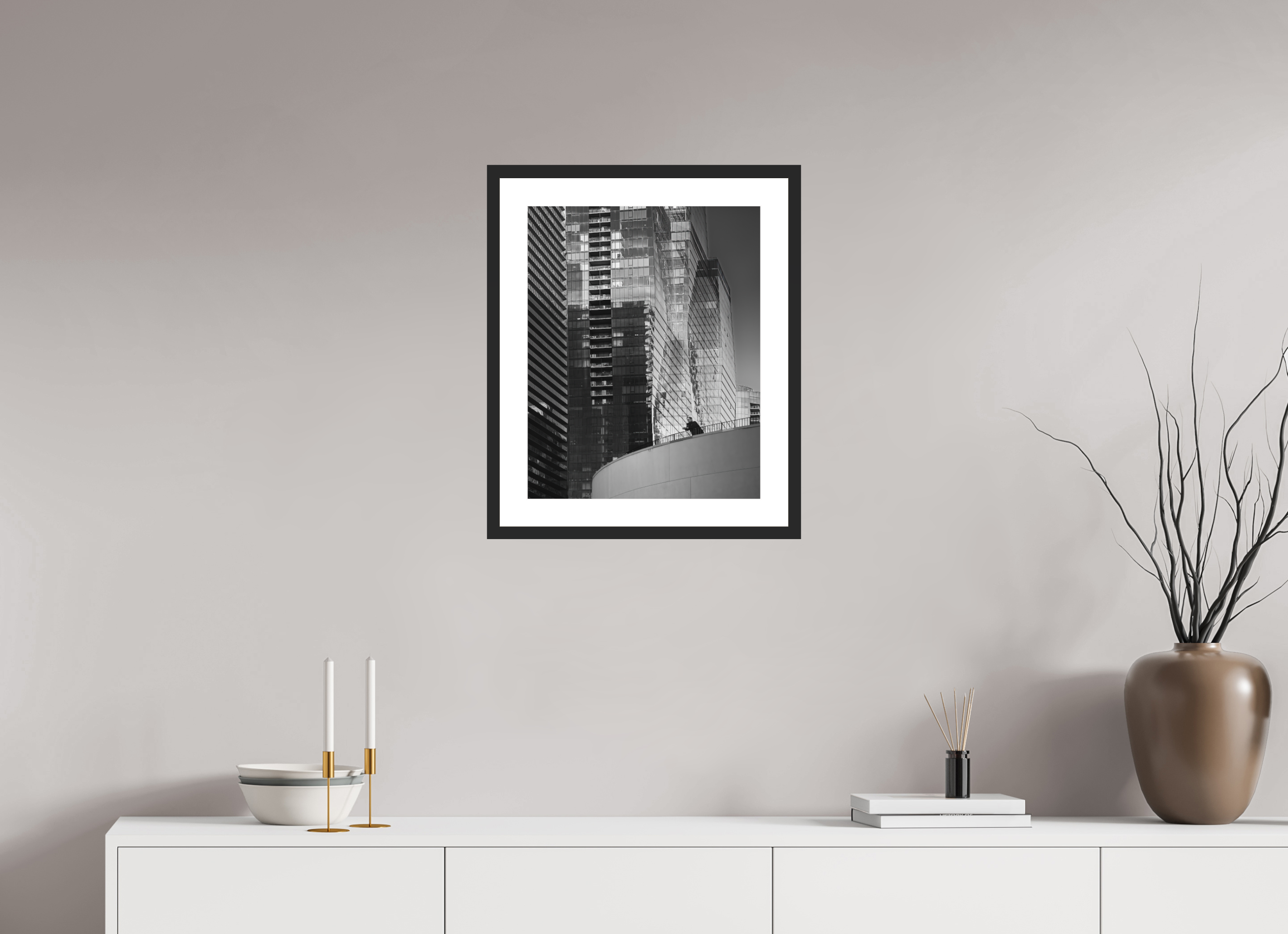 16 x 20″, Passe-Partout Black Frame Regarding Chicago