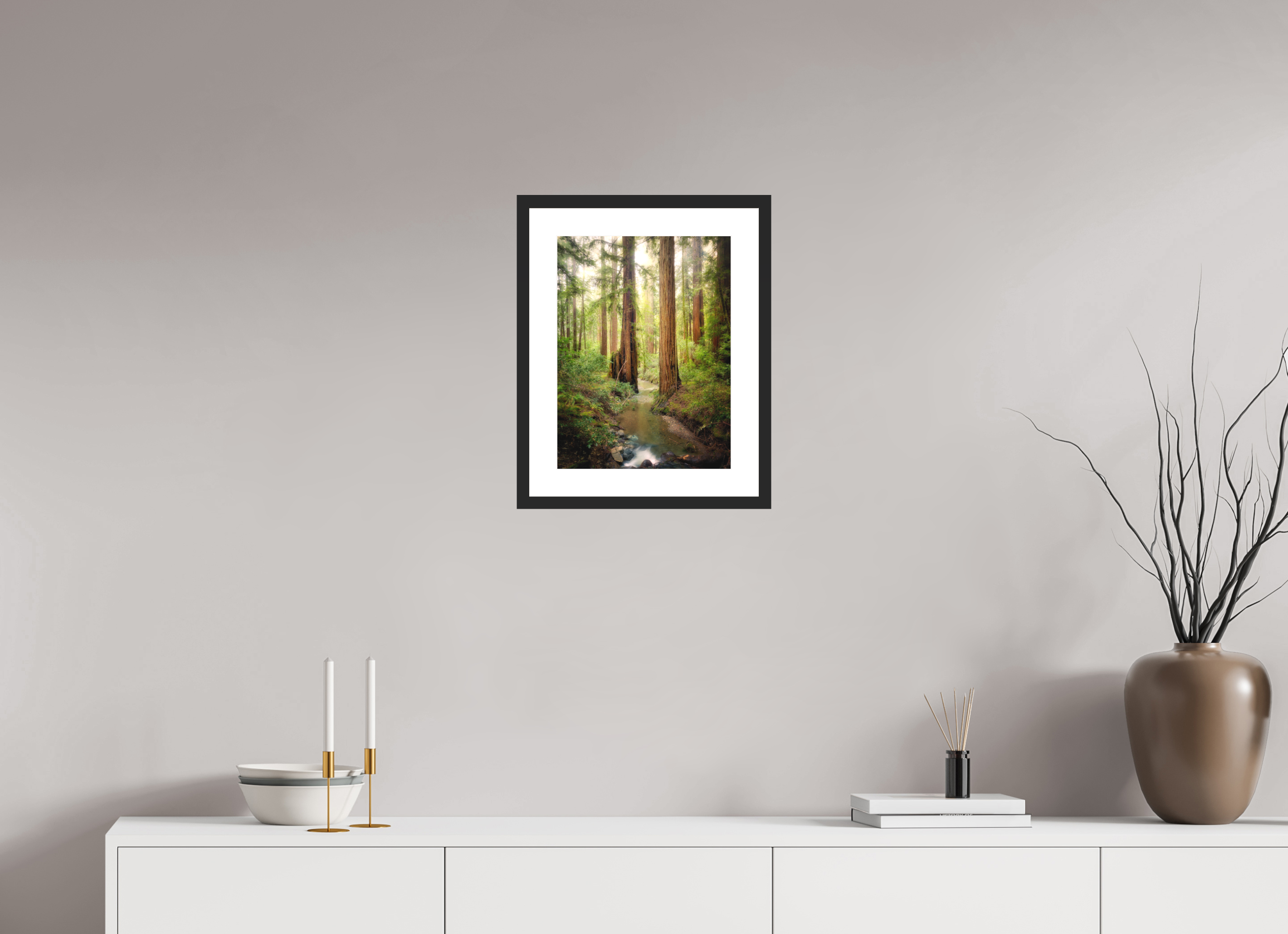 12 x 16″, Passe-Partout Black Frame Armstrong Woods III: Columnas