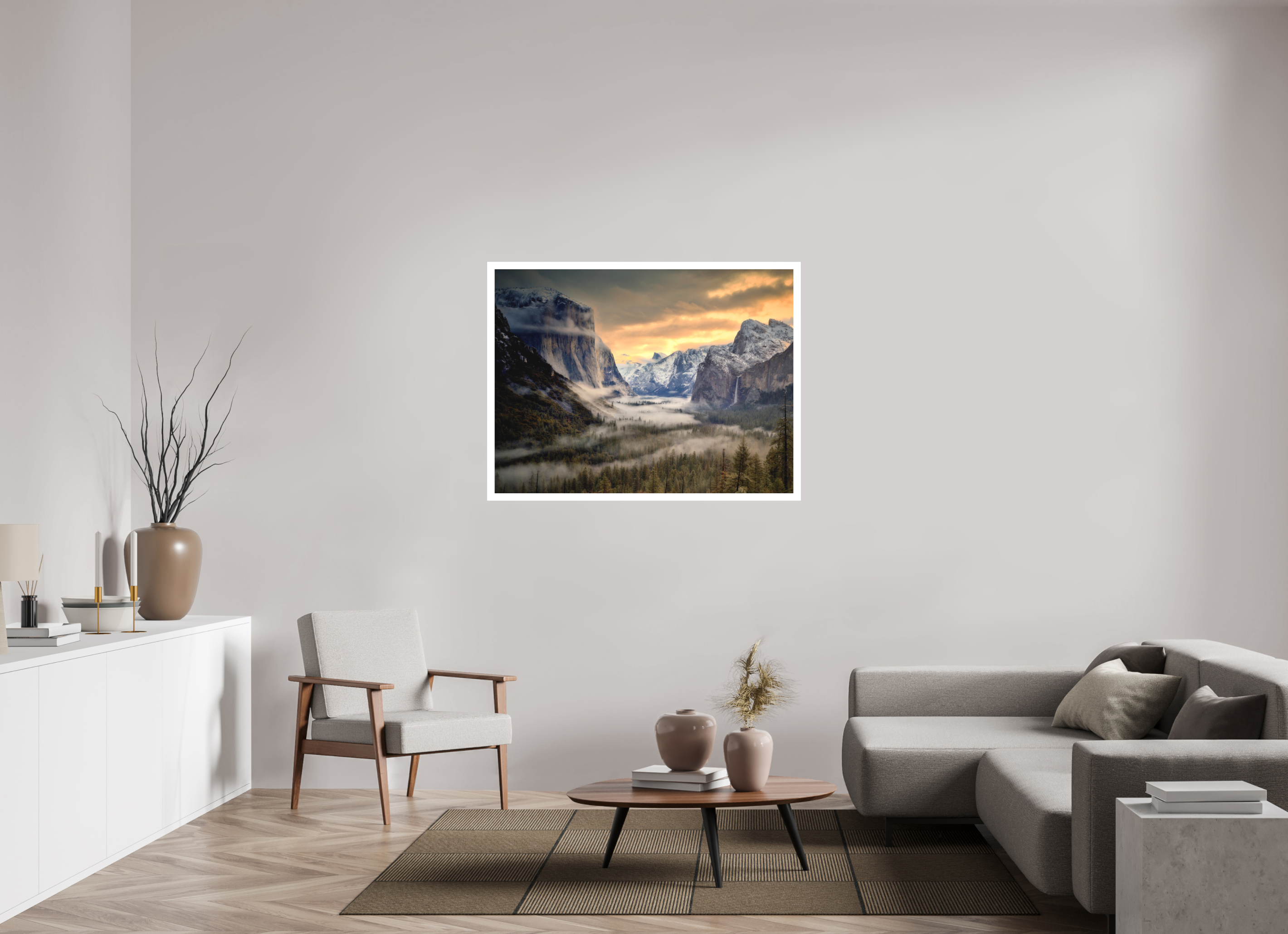 48 x 36″, Fine Art Bonded Acrylic Tunnel View Winter Dawn