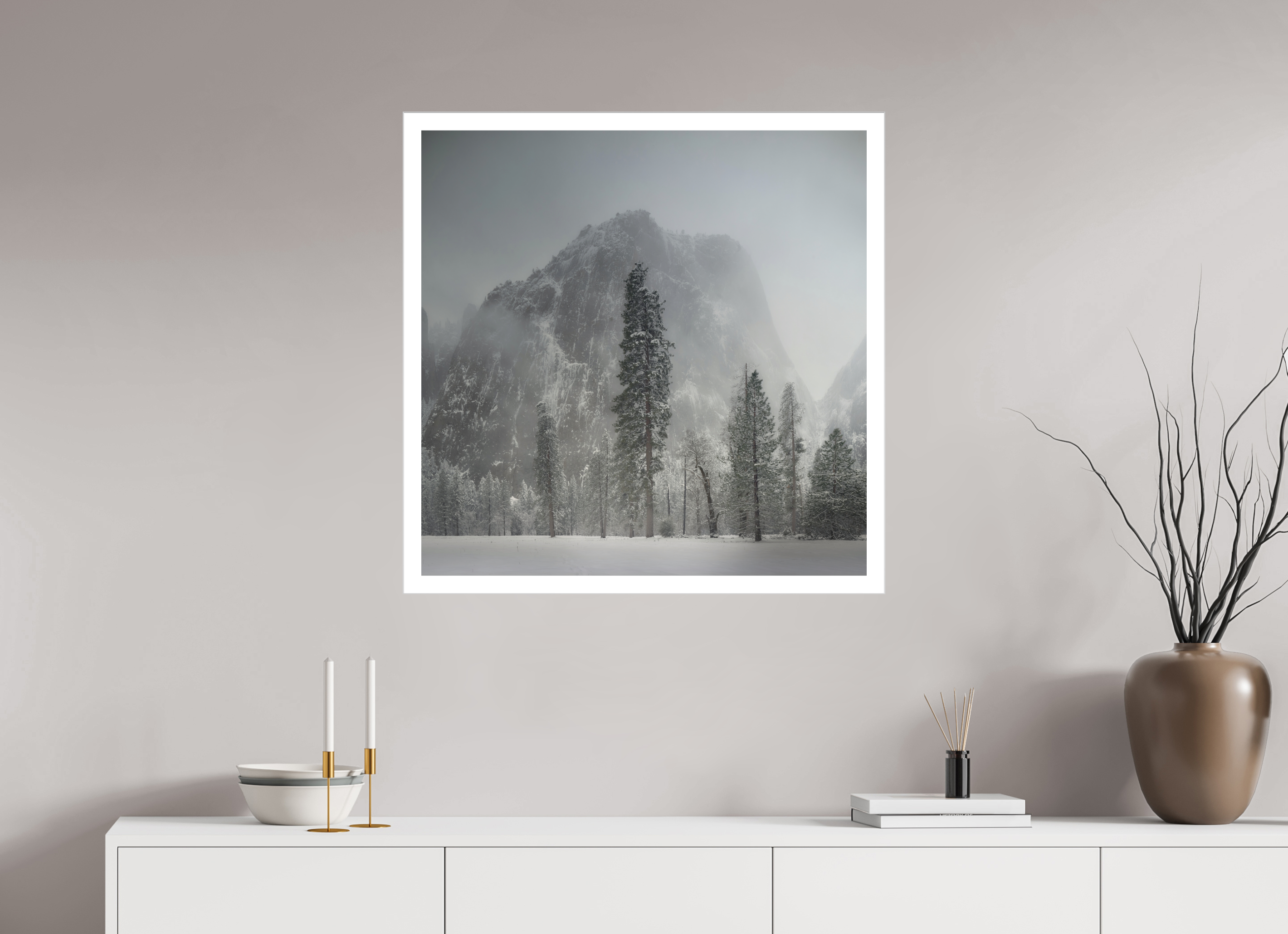 30 x 30″, Fine Art Bonded Acrylic Winter Is Here