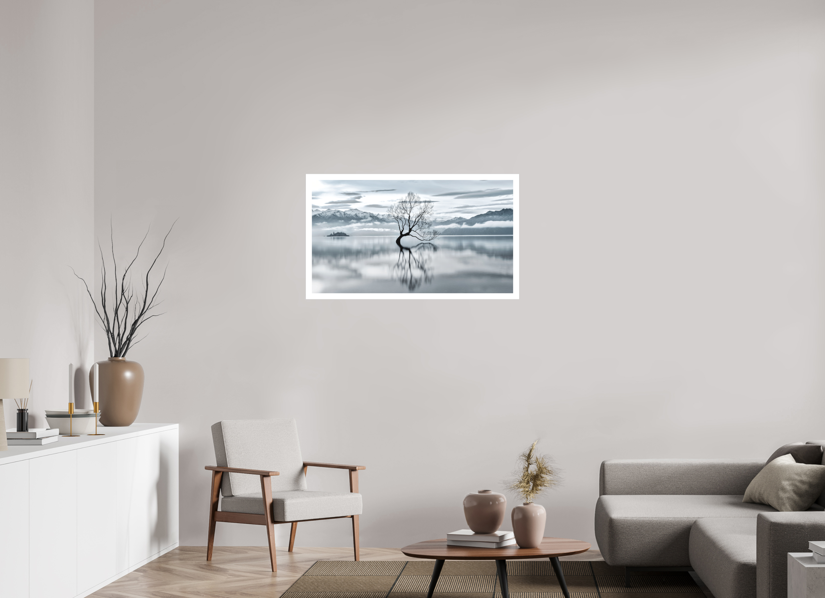 40 x 22.5″, Fine Art Bonded Acrylic Wanaka III: Almost Monochrome