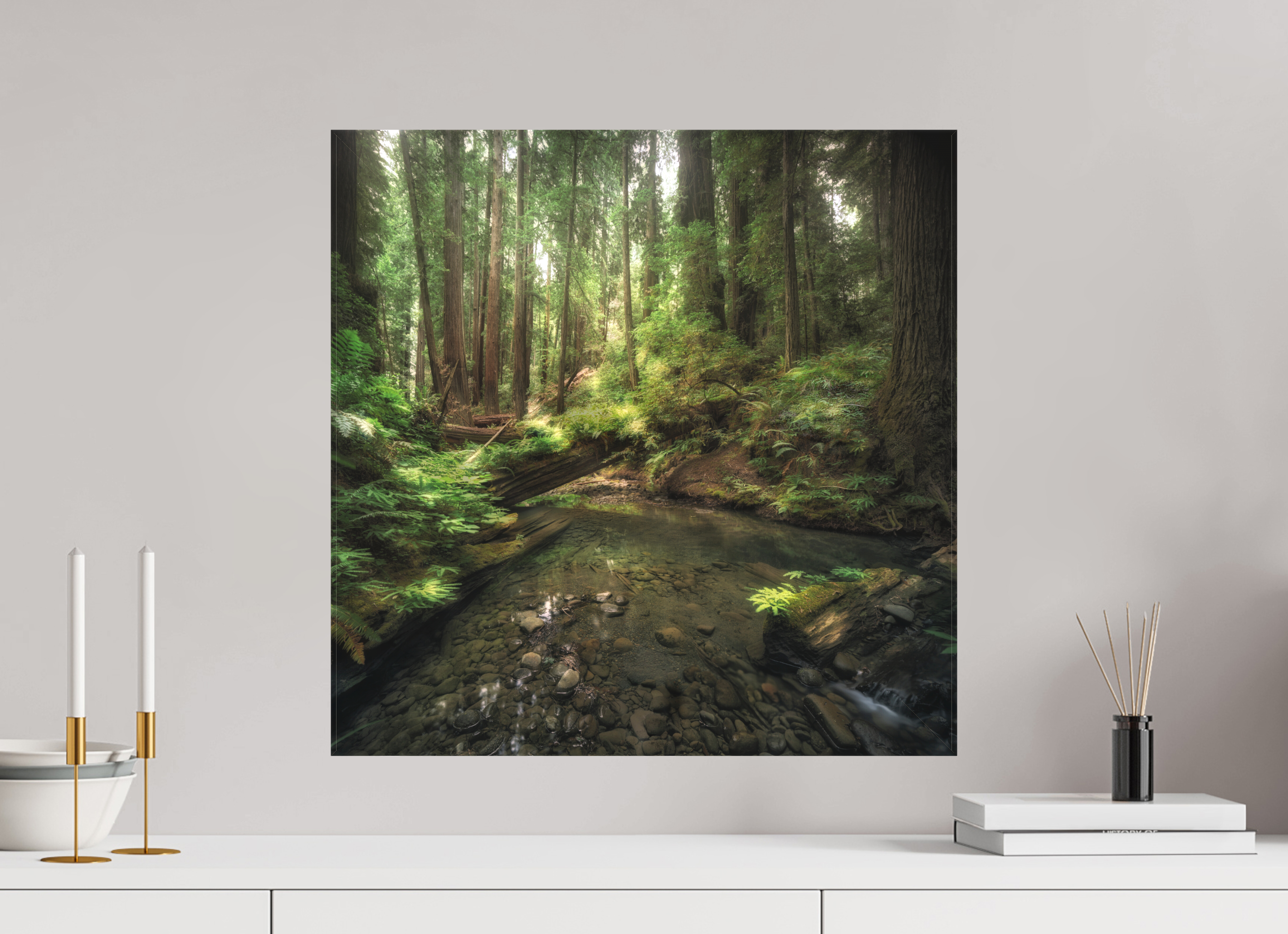 20 x 20″, Fine Art Textile Decker Creek