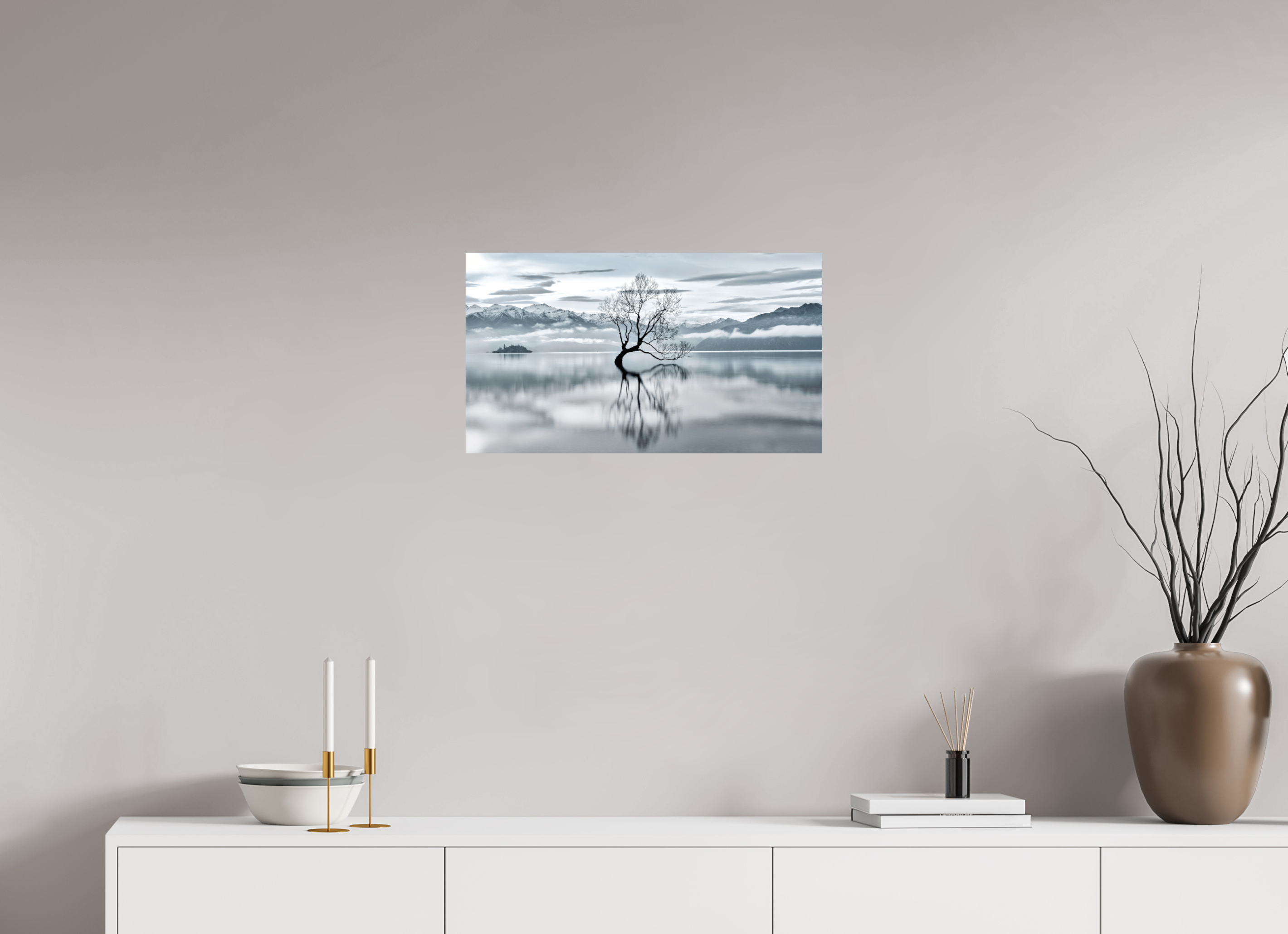 24 x 13.5″, Giclée Alu-Dibond Wanaka III: Almost Monochrome