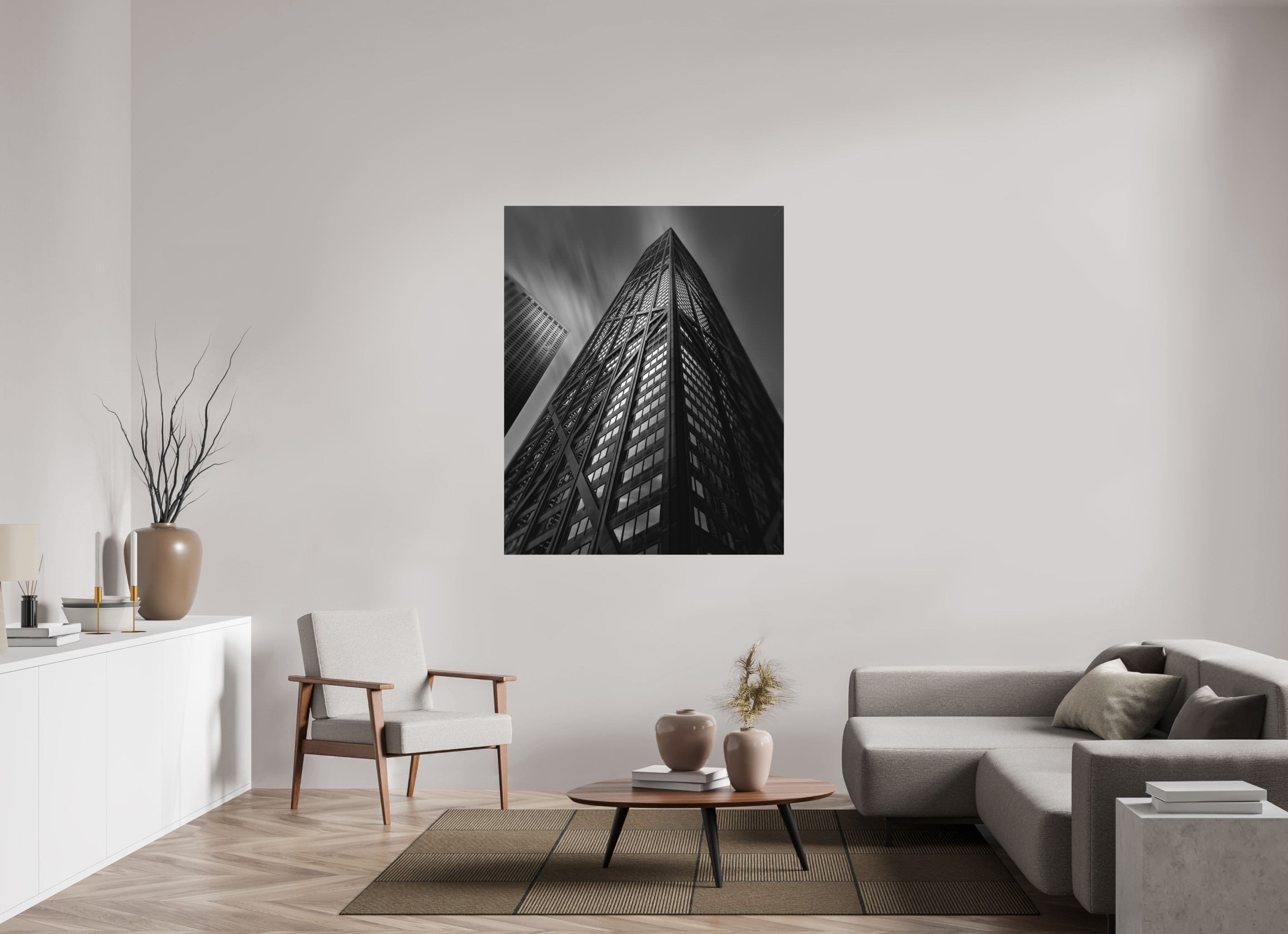 44 x 55″, Fine Art Textile Chicago's John Hancock Building