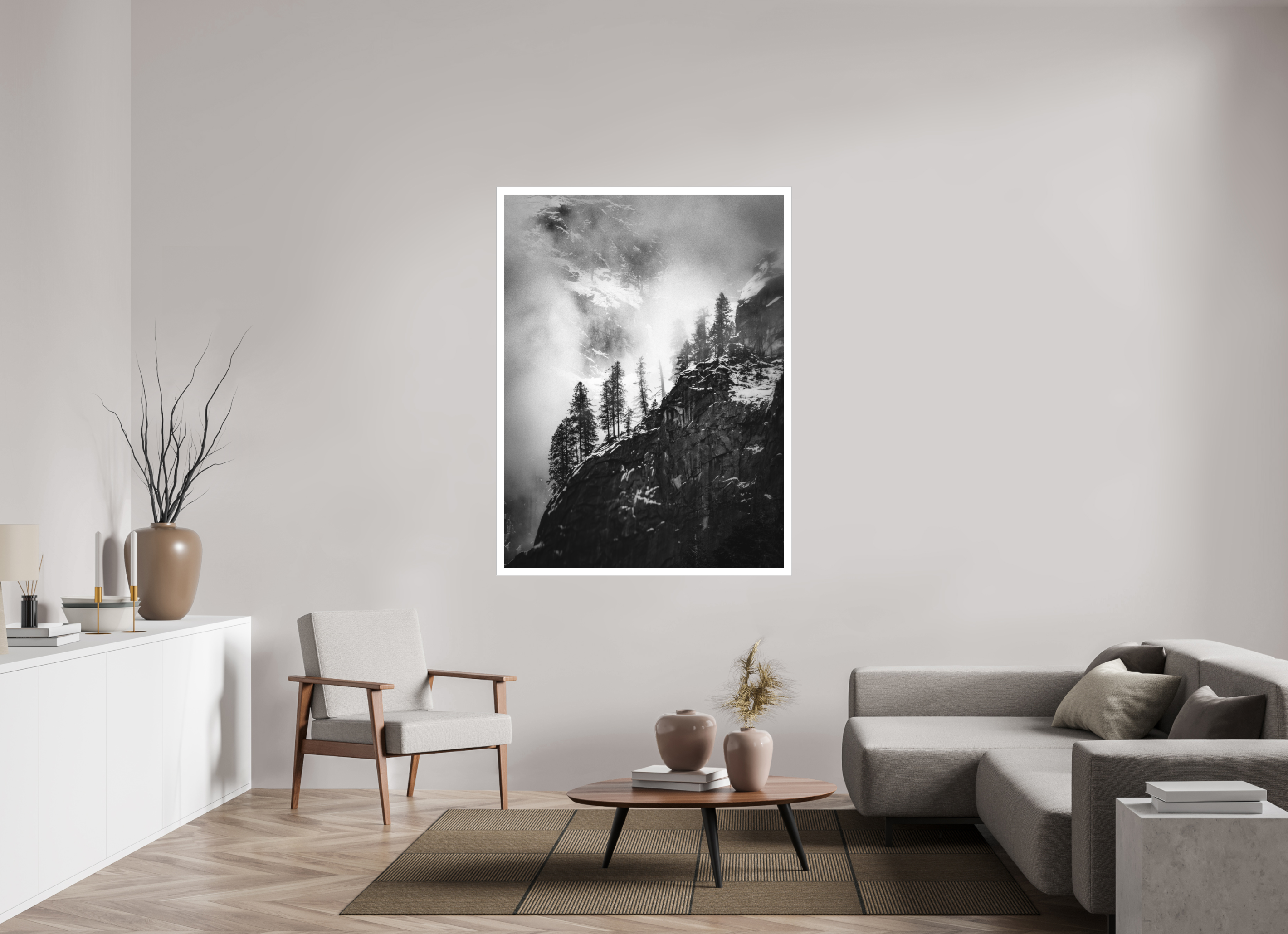 45 x 60″, Fine Art Bonded Acrylic Pines on Granite