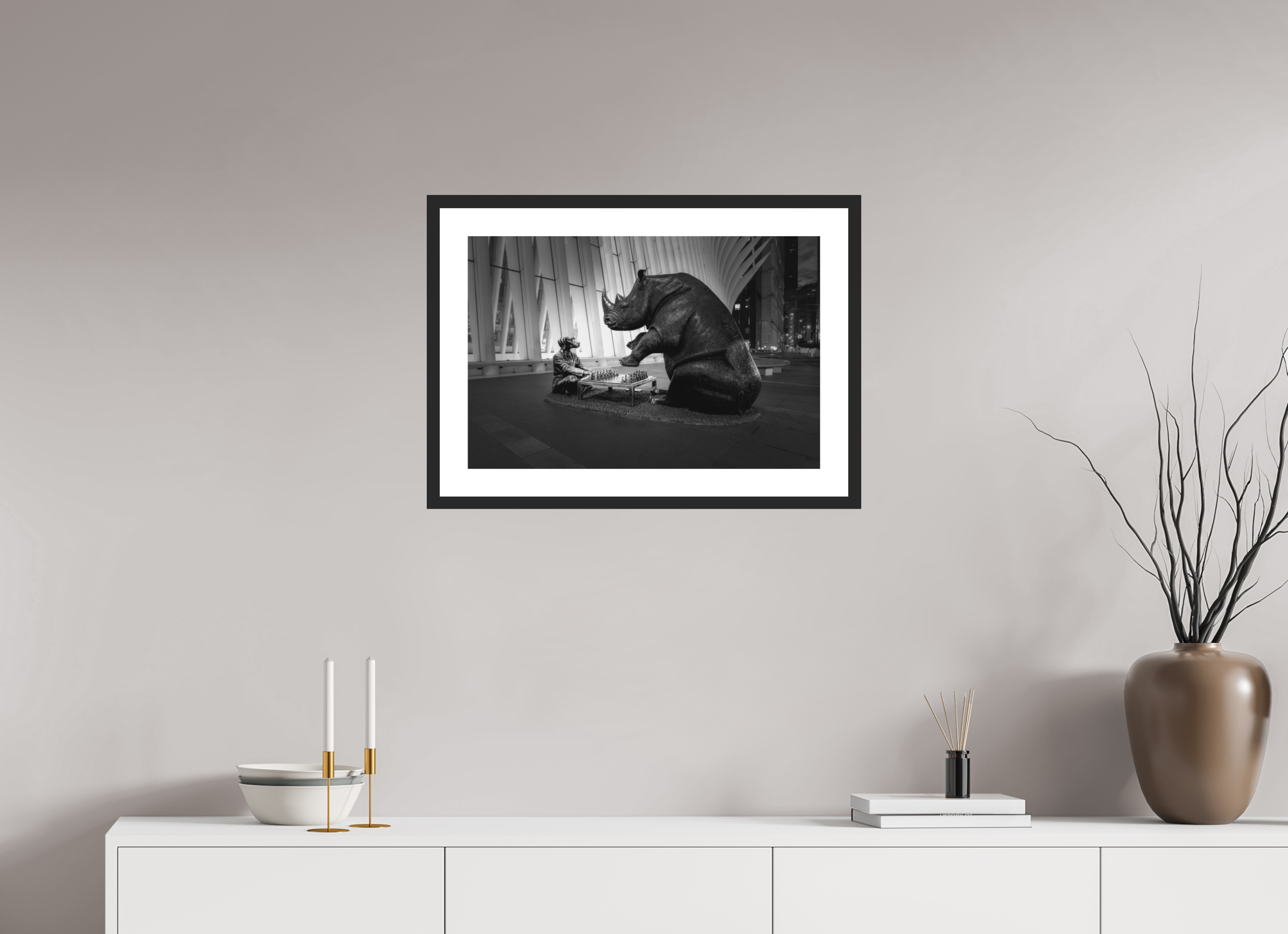 24 x 16″, Passe-Partout Black Frame Whimsy