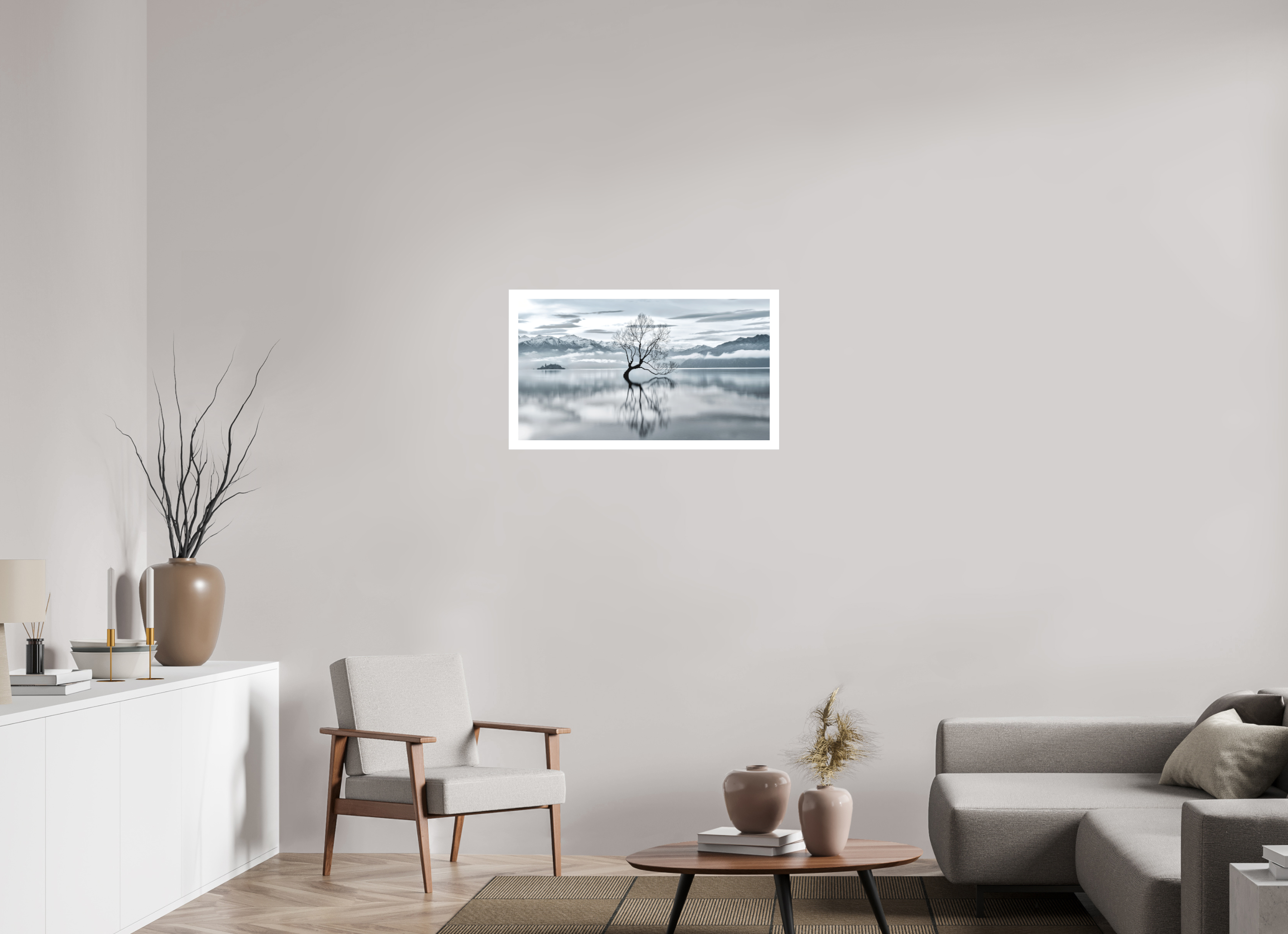 32 x 18″, Fine Art Bonded Acrylic Wanaka III: Almost Monochrome