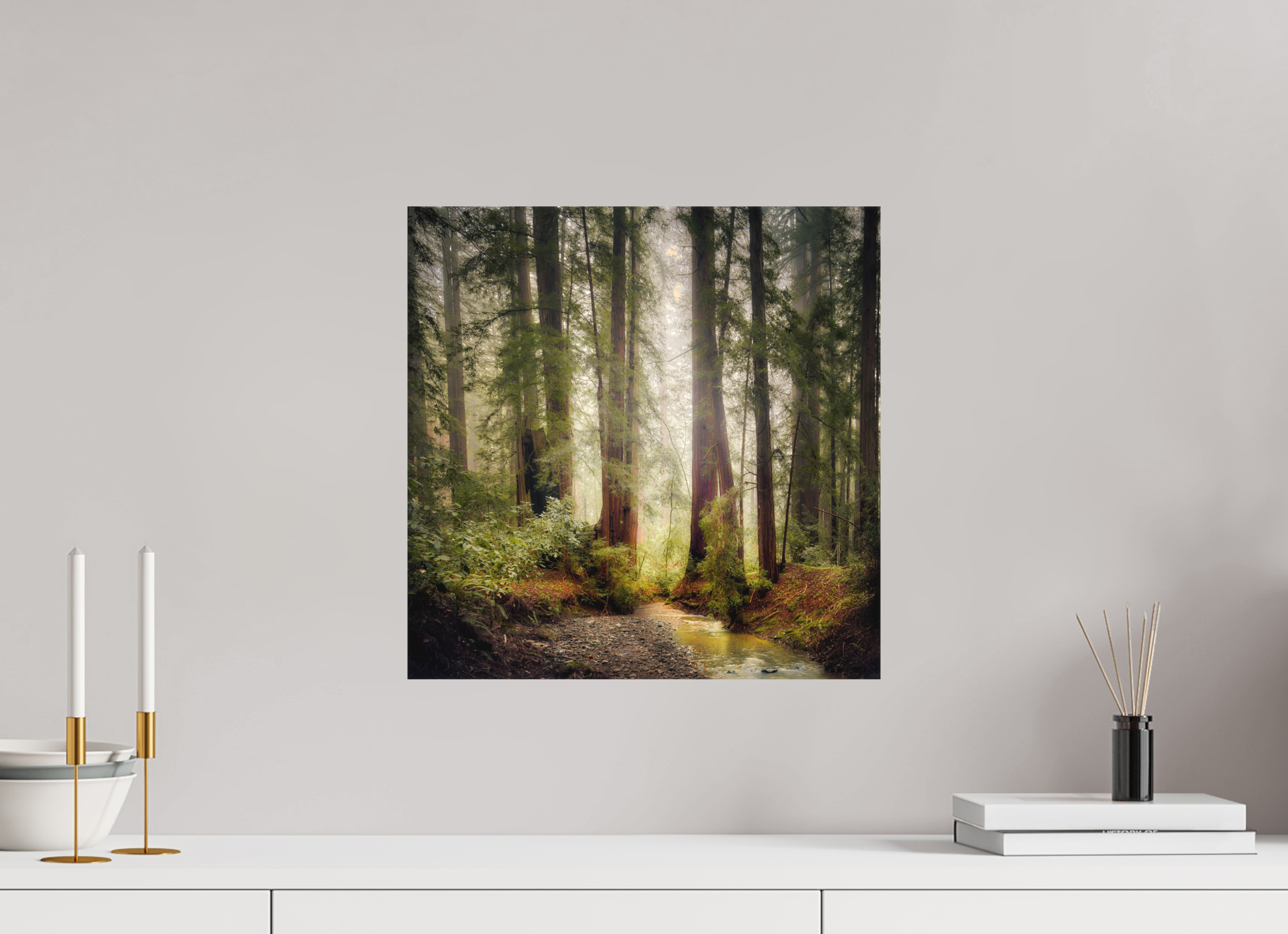 15 x 15″, Fine Art Textile Armstrong Woods IV: Lucem in Nemore
