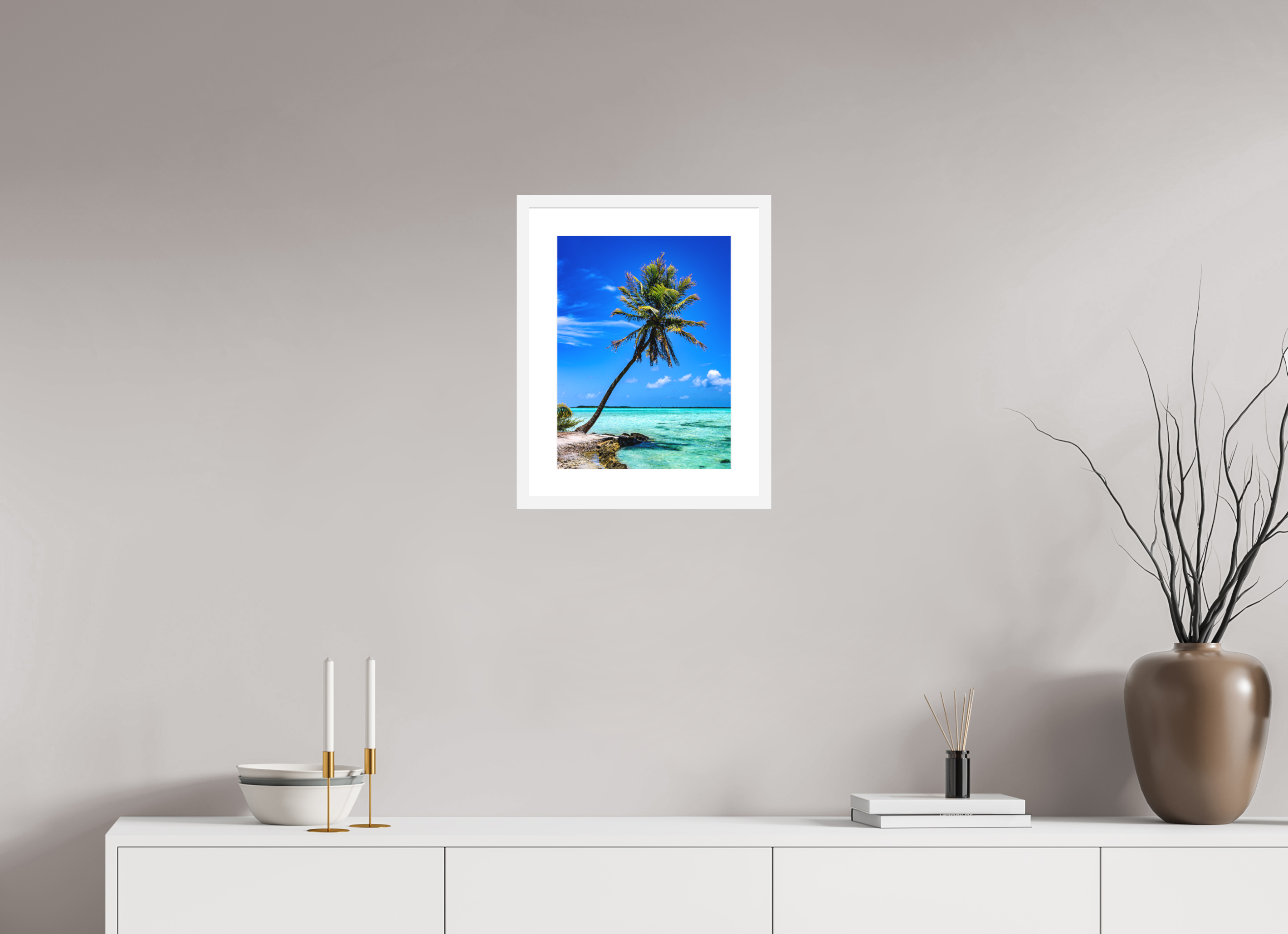 12 x 16″, Passe-Partout White Frame Ikon: The Polynesian Dream
