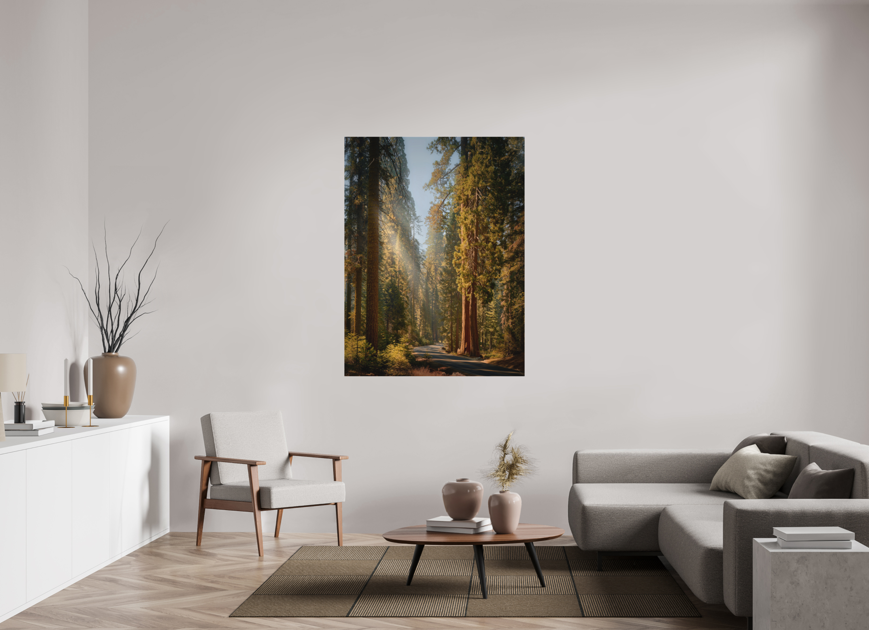 42 x 56″, Fine Art Textile The Generals Highway II: Sequoia National Park