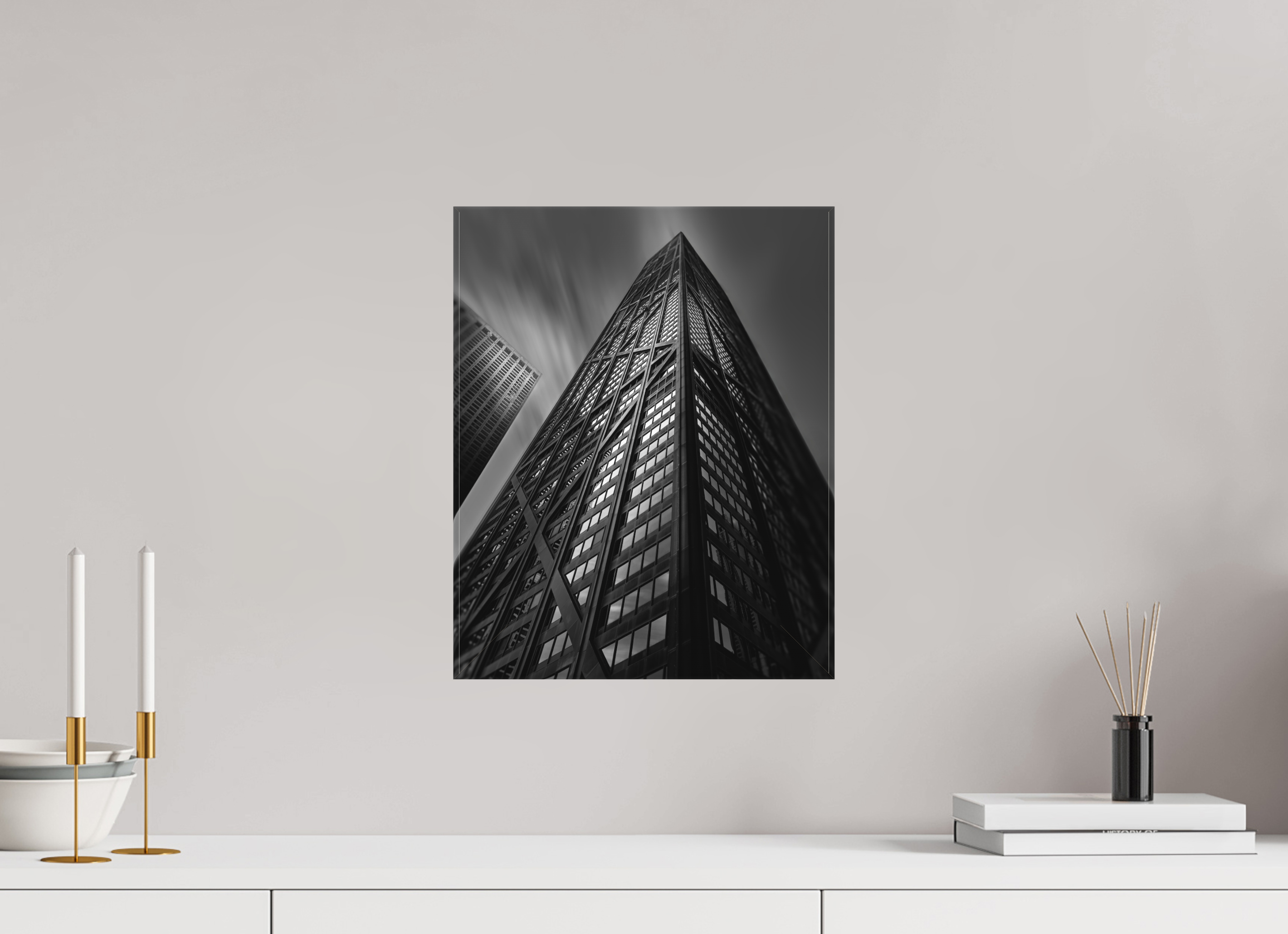 12 x 15″, Fine Art Textile Chicago's John Hancock Building
