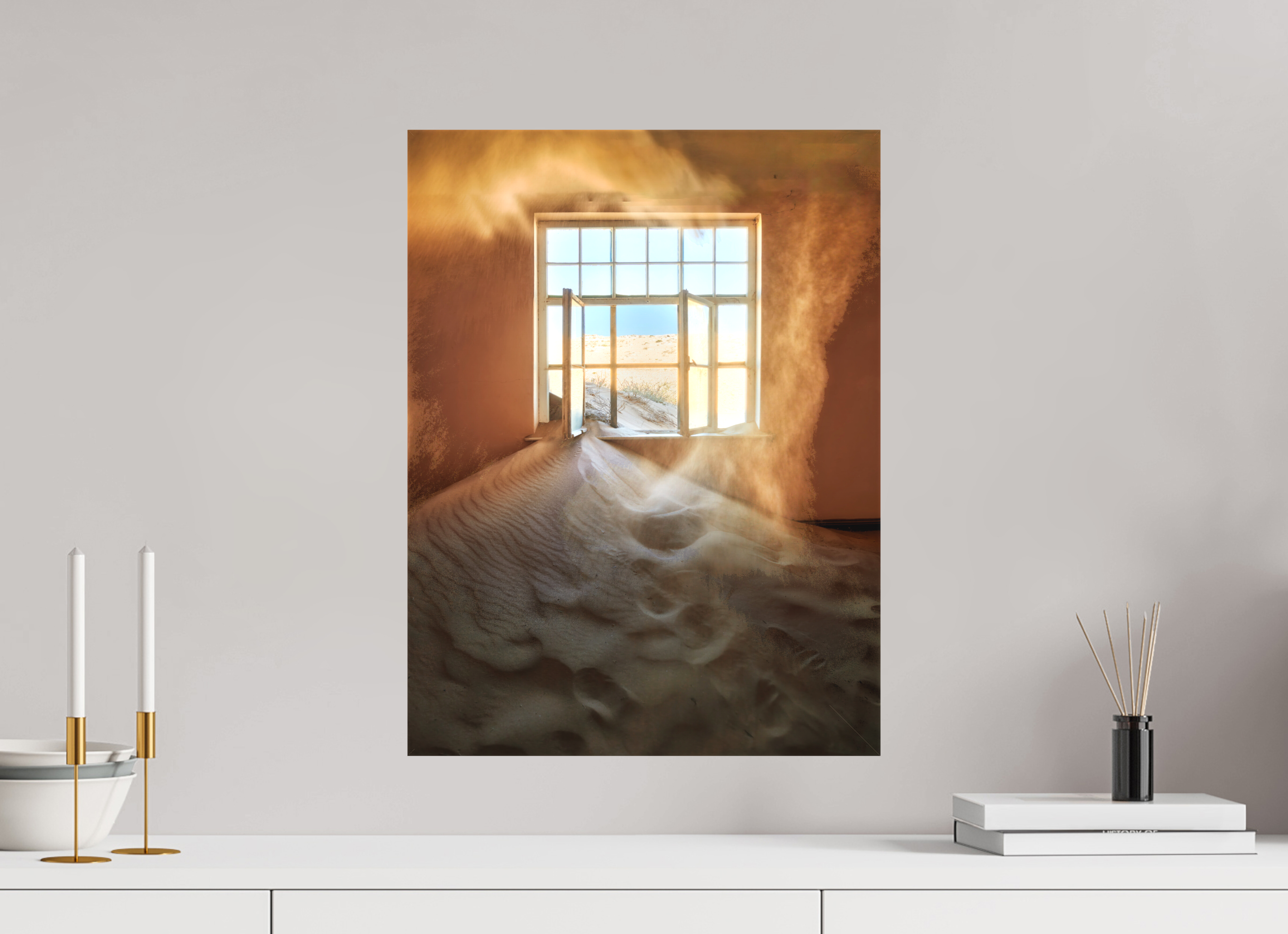 15 x 20″, Fine Art Textile Window in Time