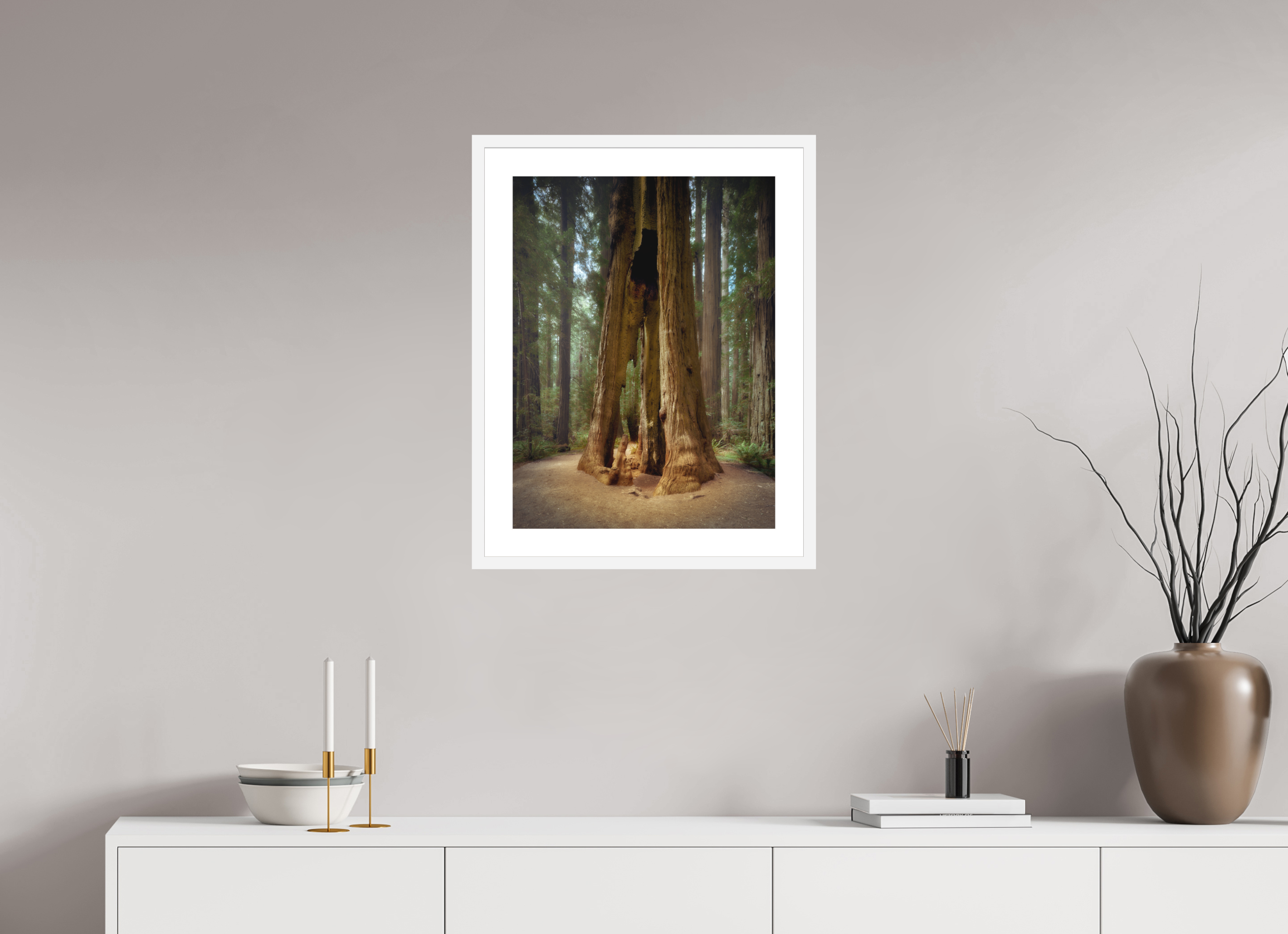 18 x 24″, Passe-Partout White Frame Inextinguibilis: Founders Grove