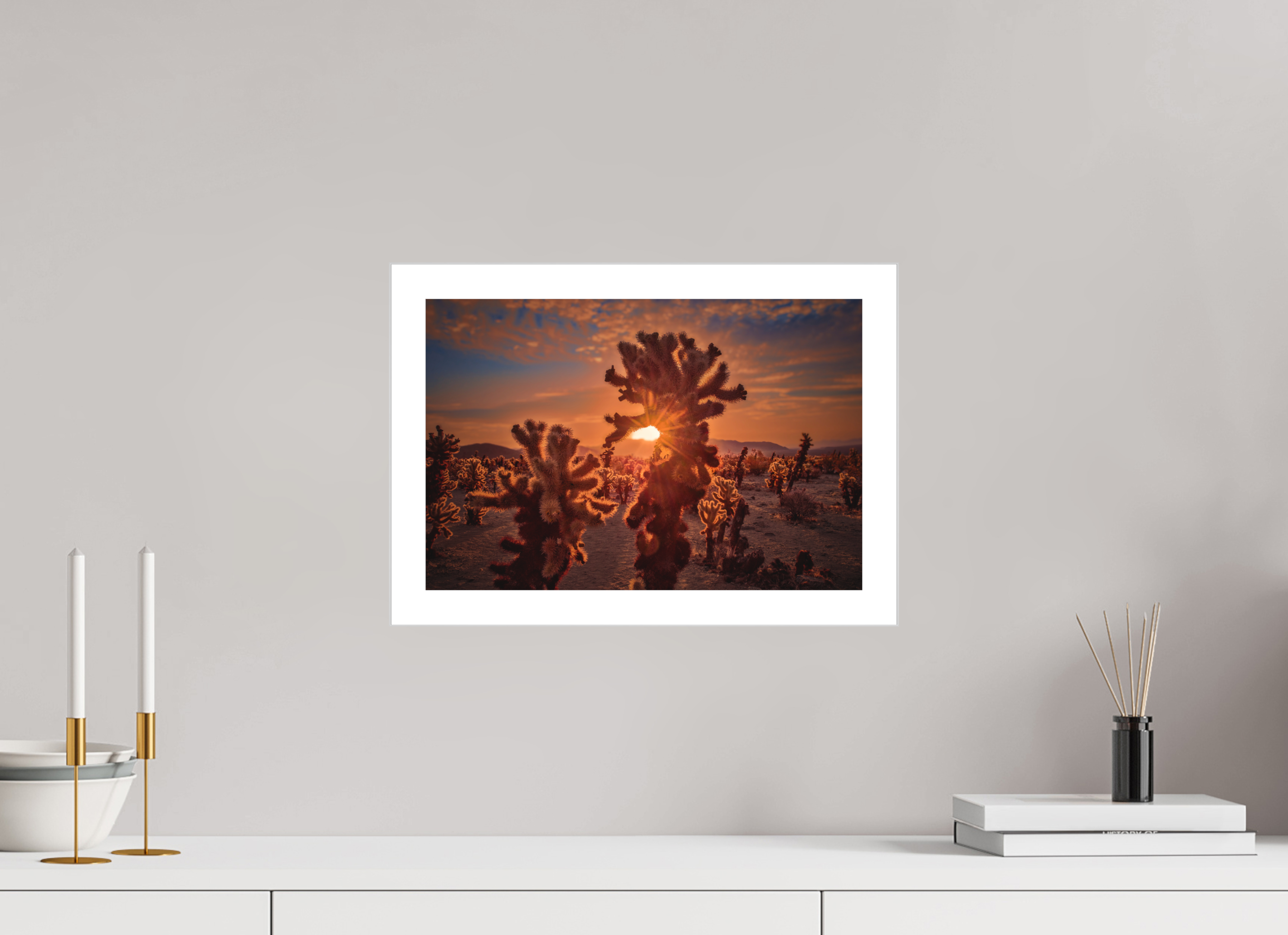 15 x 10″, Fine Art Bonded Acrylic Joshua Tree's Chollah Cactus