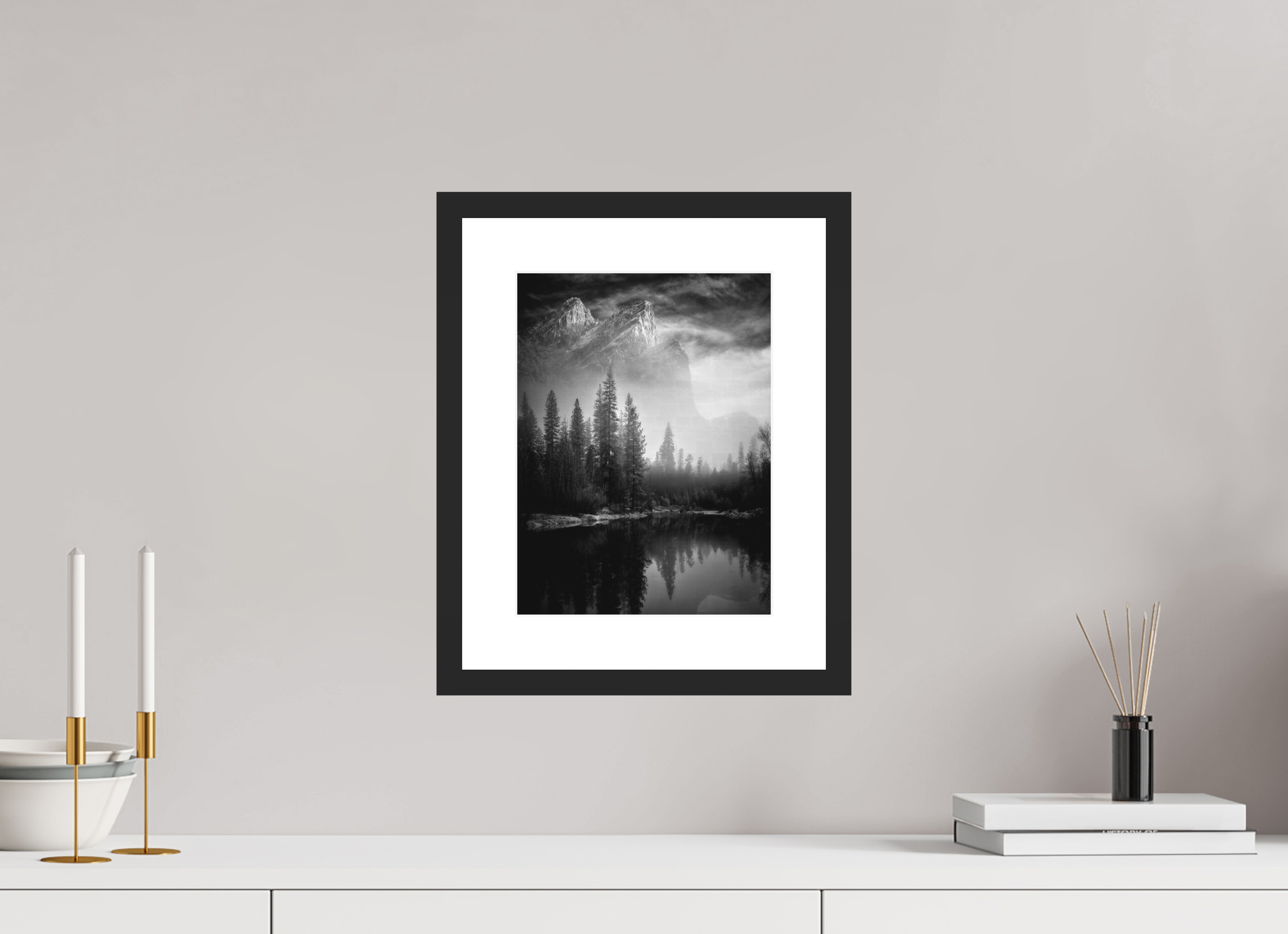 9 x 12″, Passe-Partout Black Frame Leviathans II: Light & Shadow
