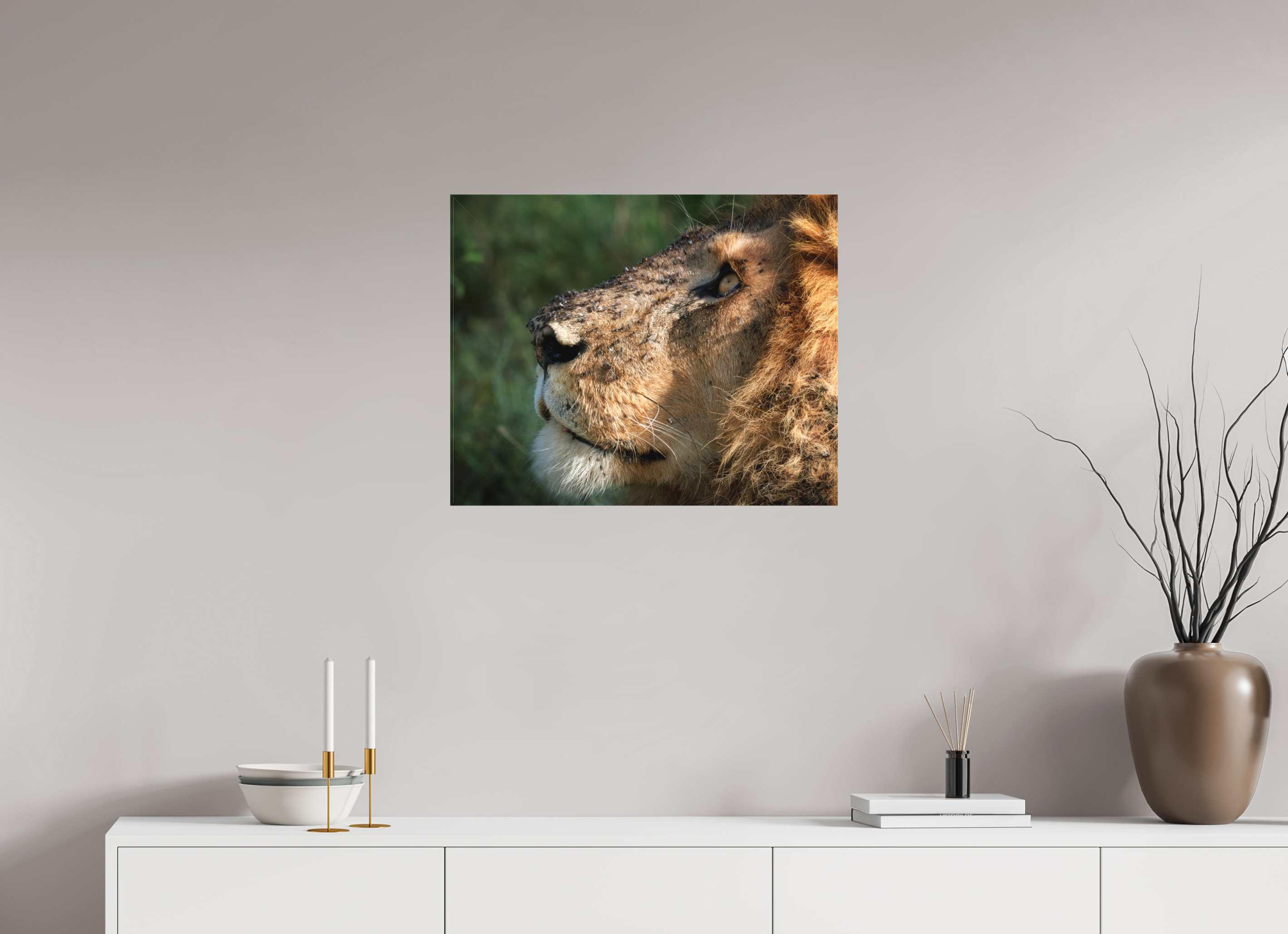 25 x 20″, Fine Art Textile The King of Most Beasts
