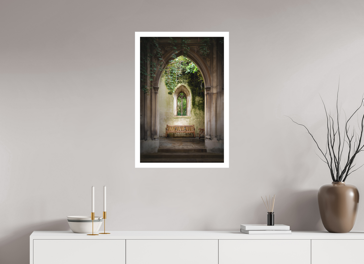 20 x 30″, Bonded Acrylic Mat + Silver Frame London's St Dunstan-in-the-East