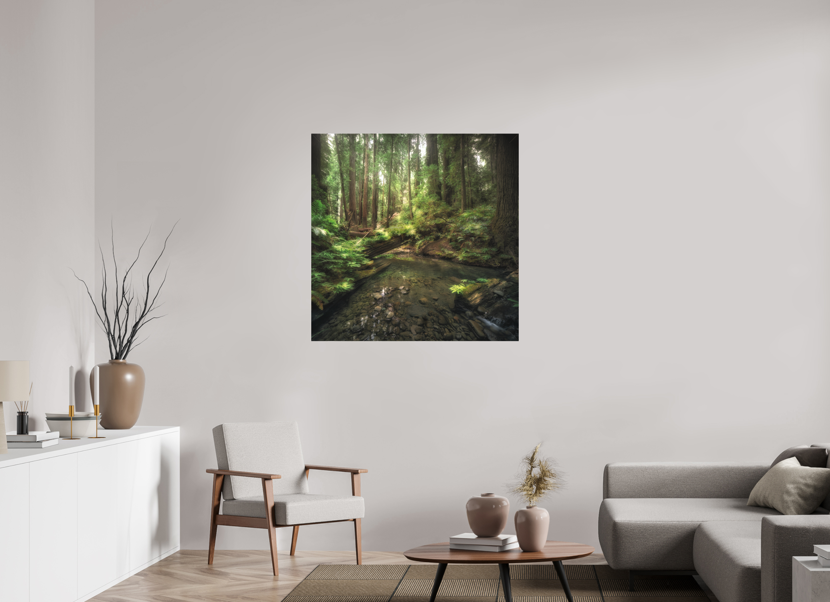 40 x 40″, Fine Art Textile Decker Creek