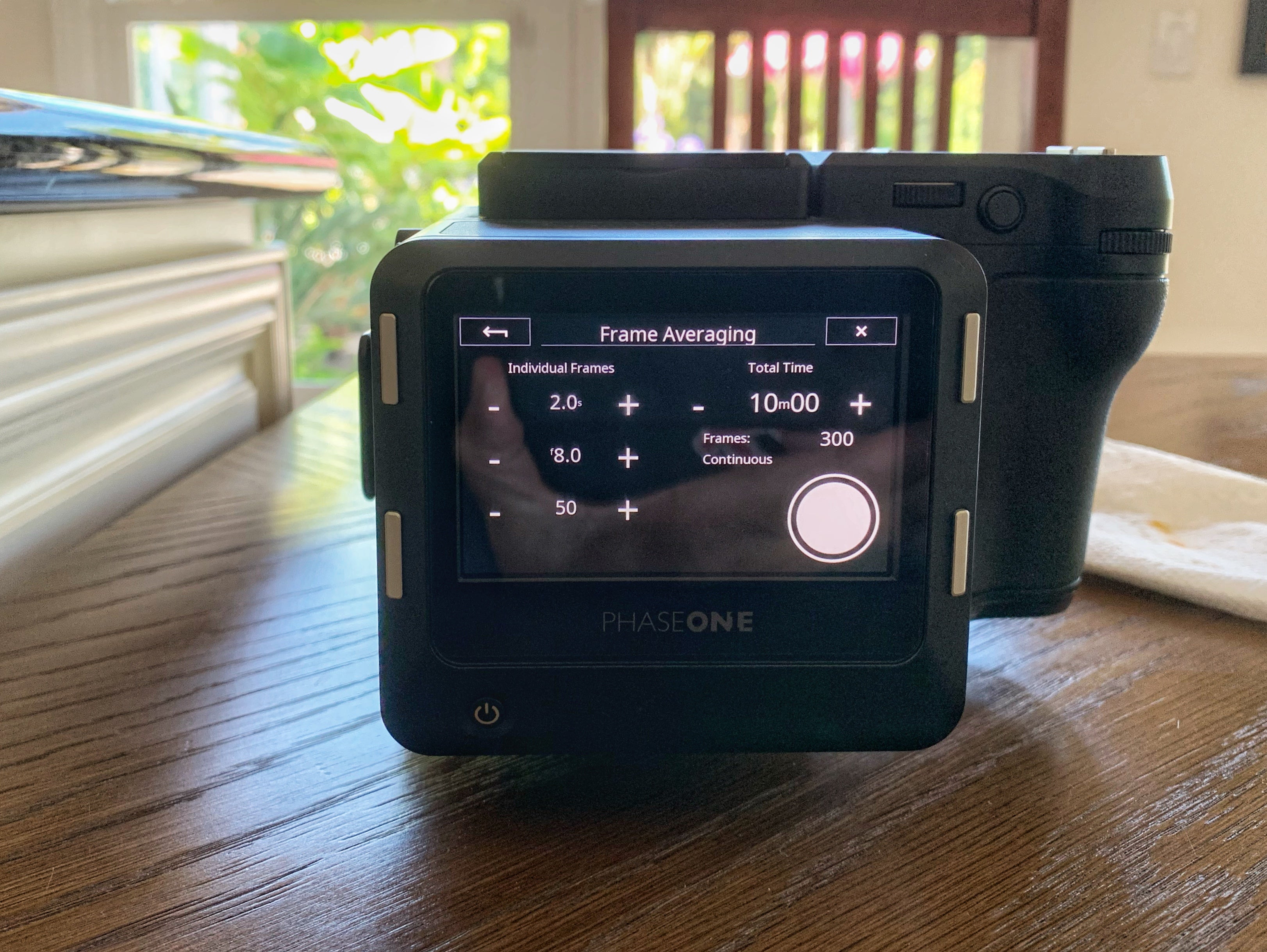Phase One Automatic Frame Averaging