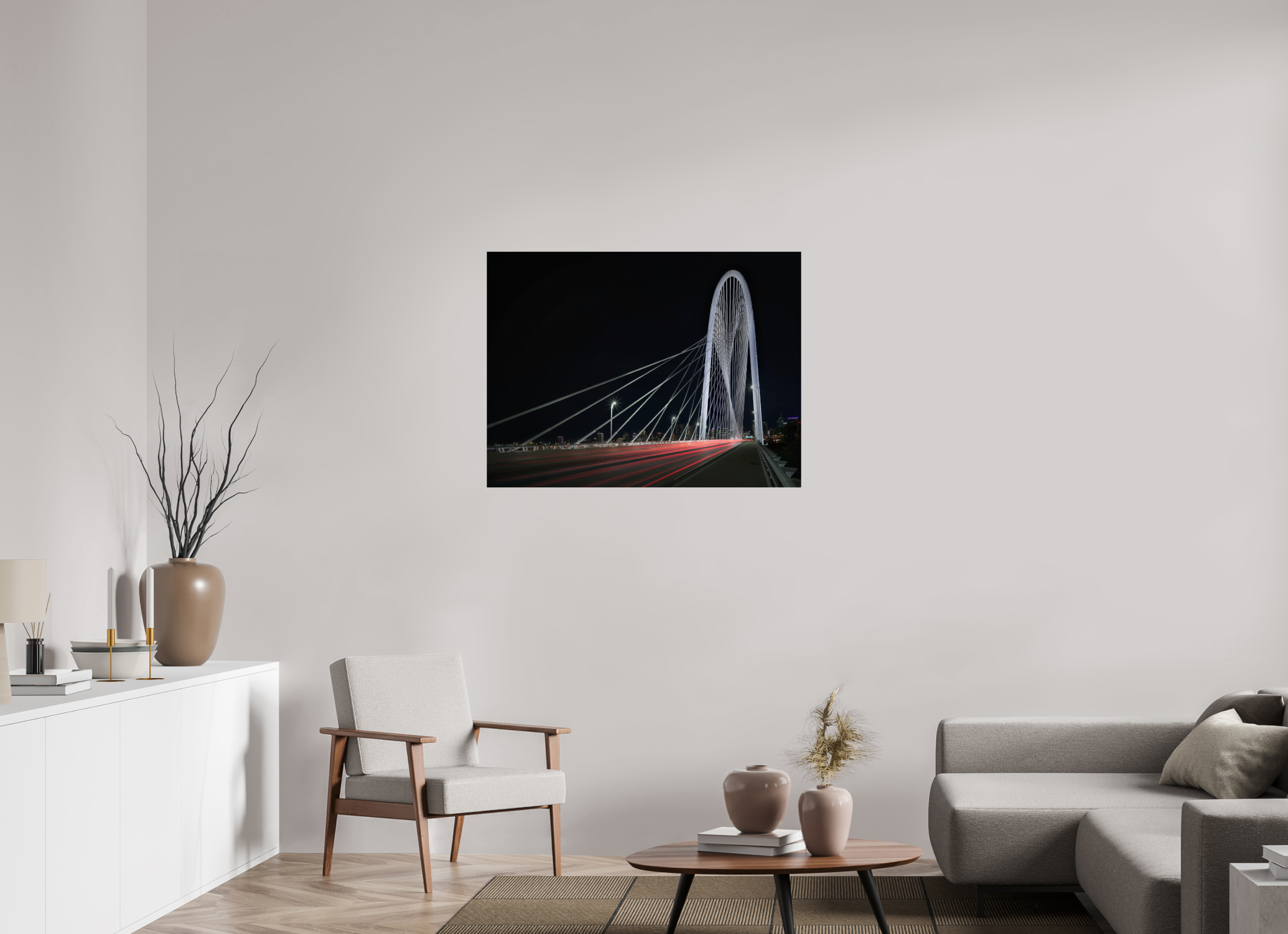 40 x 30″, Giclée Alu-Dibond Margaret Hunt Hill Bridge & Traffic Light Trails