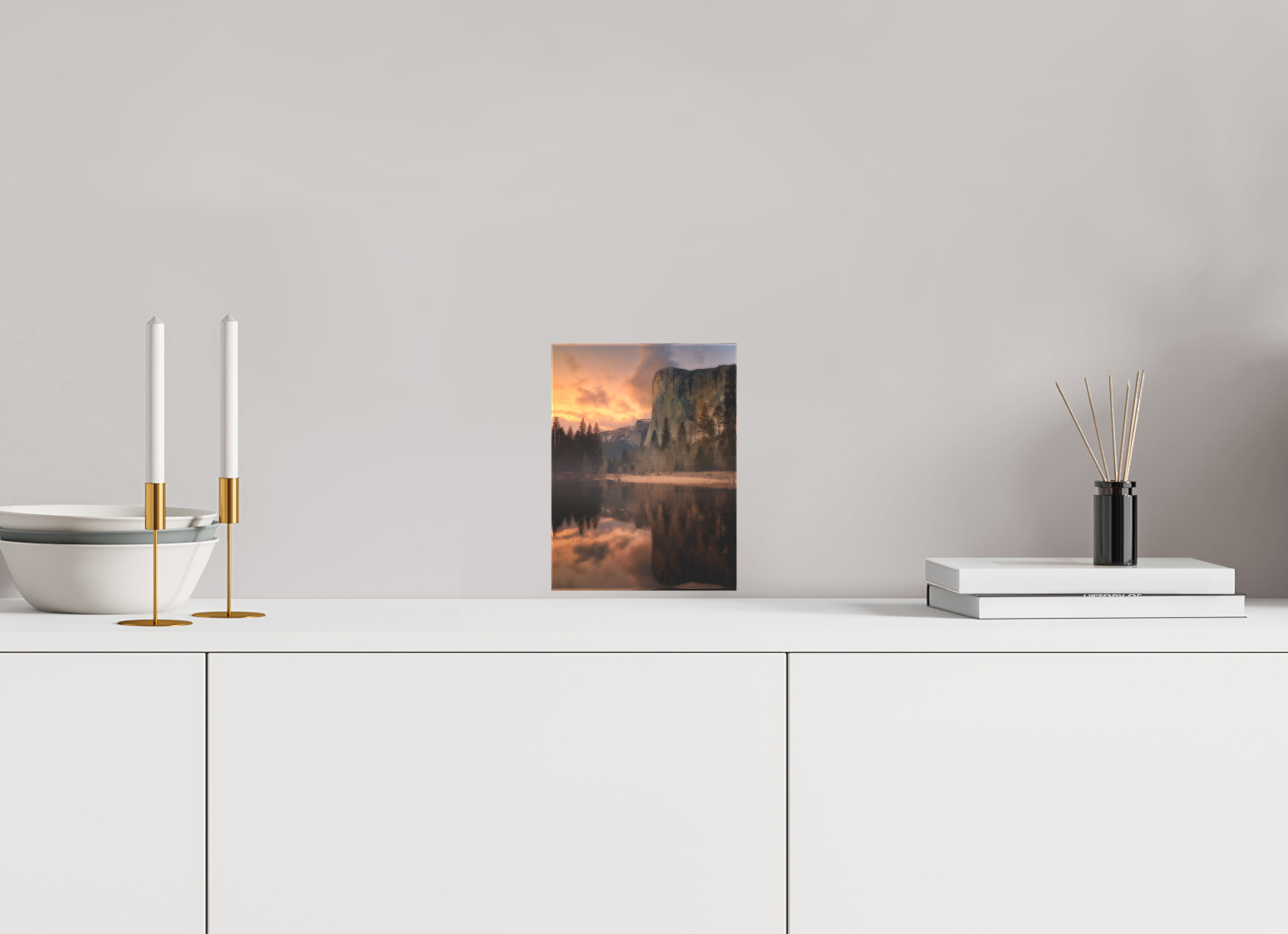 6 x 8″, Acrylic Block Gift Set Sunset & Storm Over El Capitan