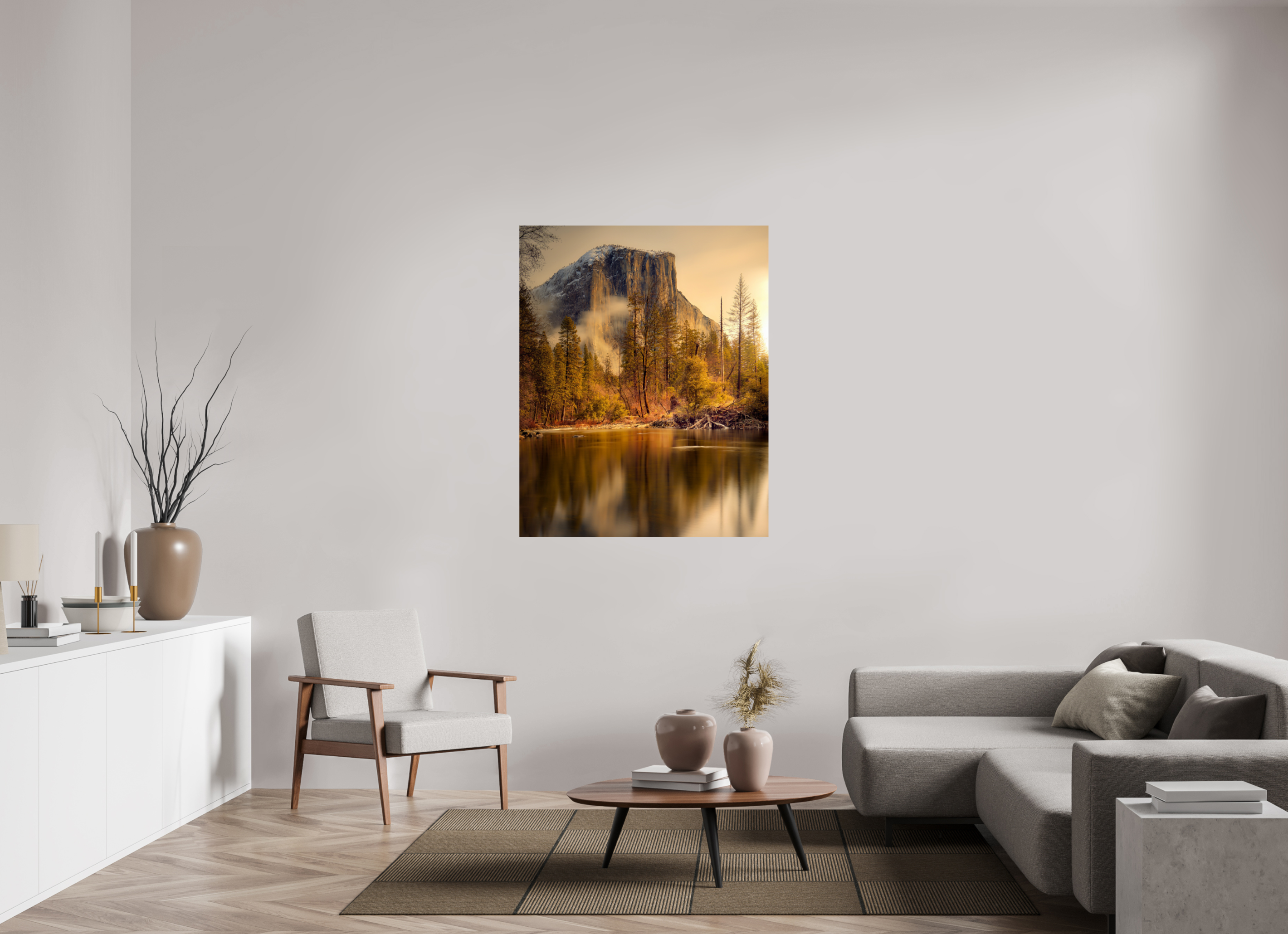 40 x 50″, Giclée Alu-Dibond Winter Sunrise At El Capitan