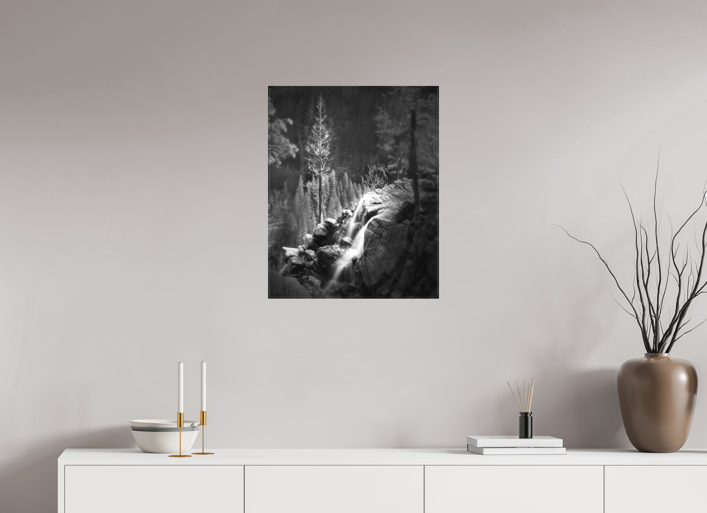 20 x 25″, Fine Art Textile Lucidum: Yosemite's Cascade Creek