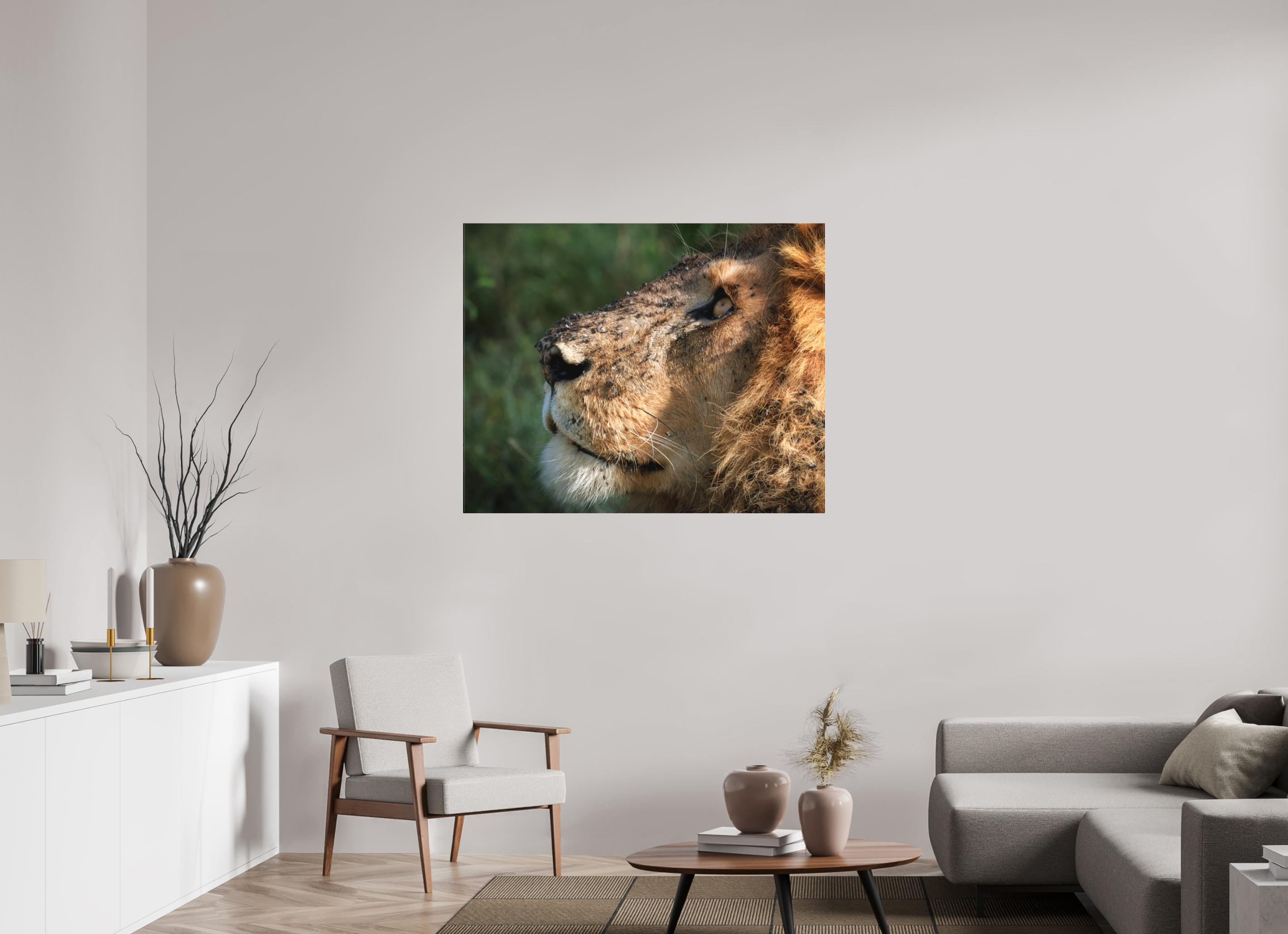 45 x 36″, Fine Art Textile The King of Most Beasts