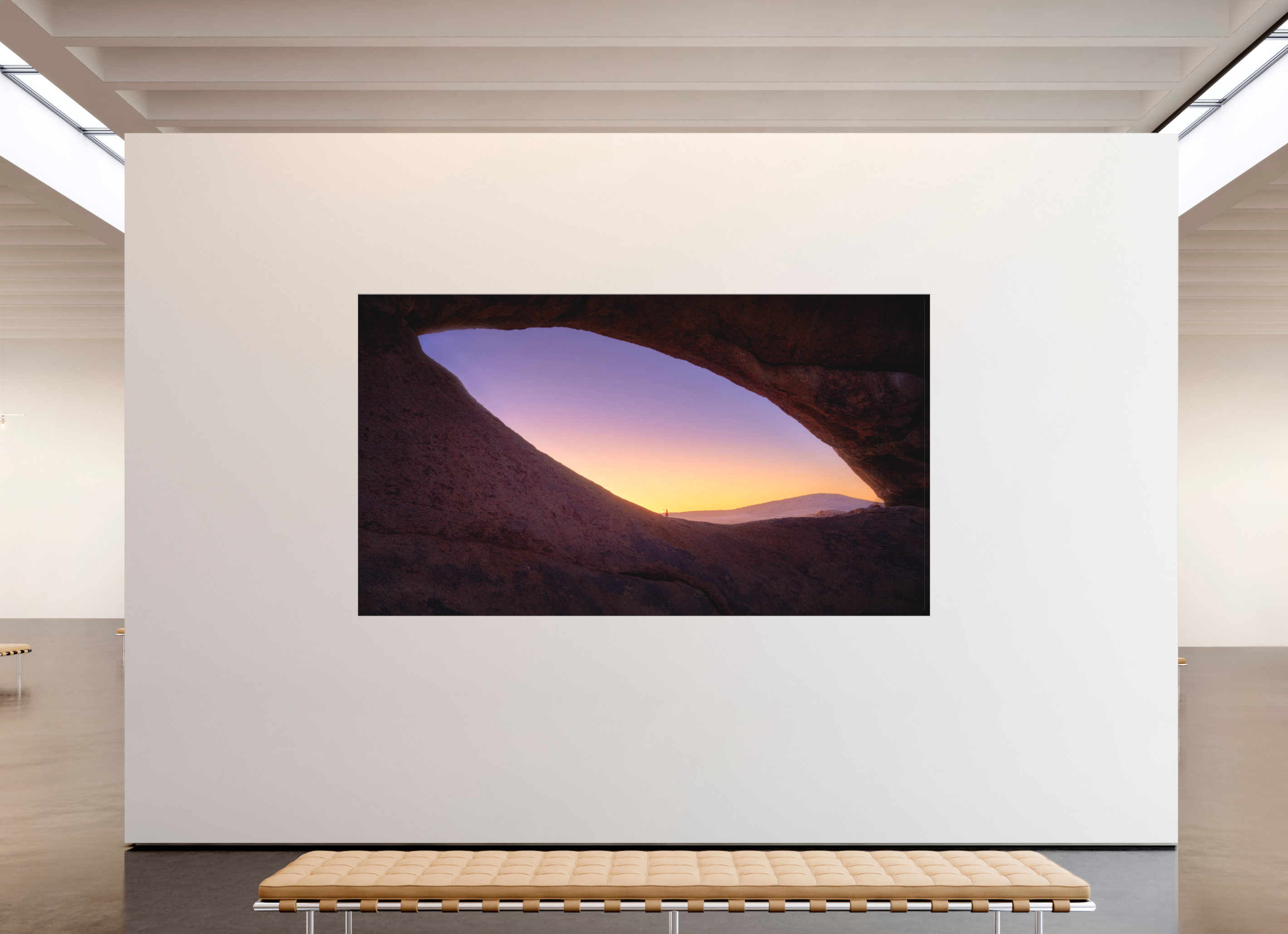 112 x 63″, Bonded Acrylic Black Frame Spitzkoppe — The Eye, Namibia