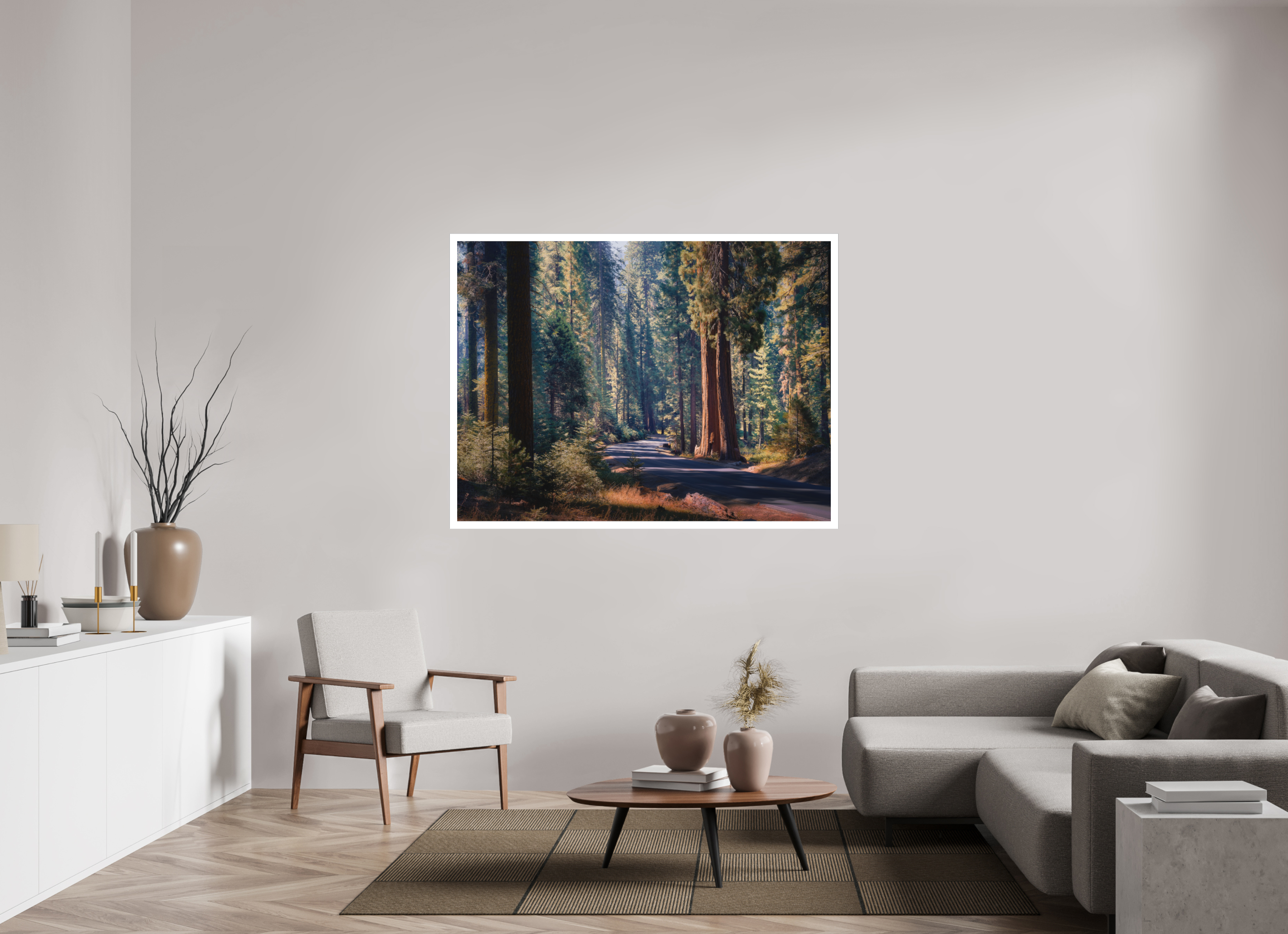 60 x 45″, Fine Art Bonded Acrylic The Generals Highway I : Sequoia National Park